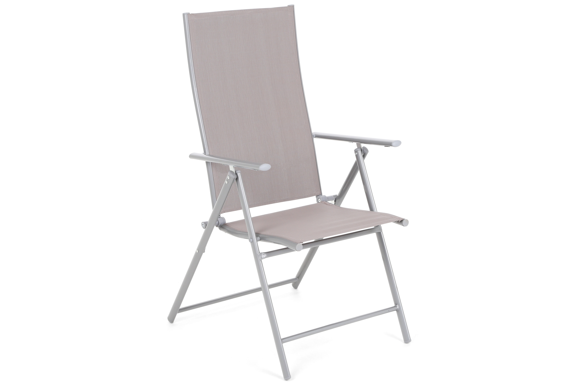 Krzesło ogrodowe metalowe Casablanca Silver / Taupe
