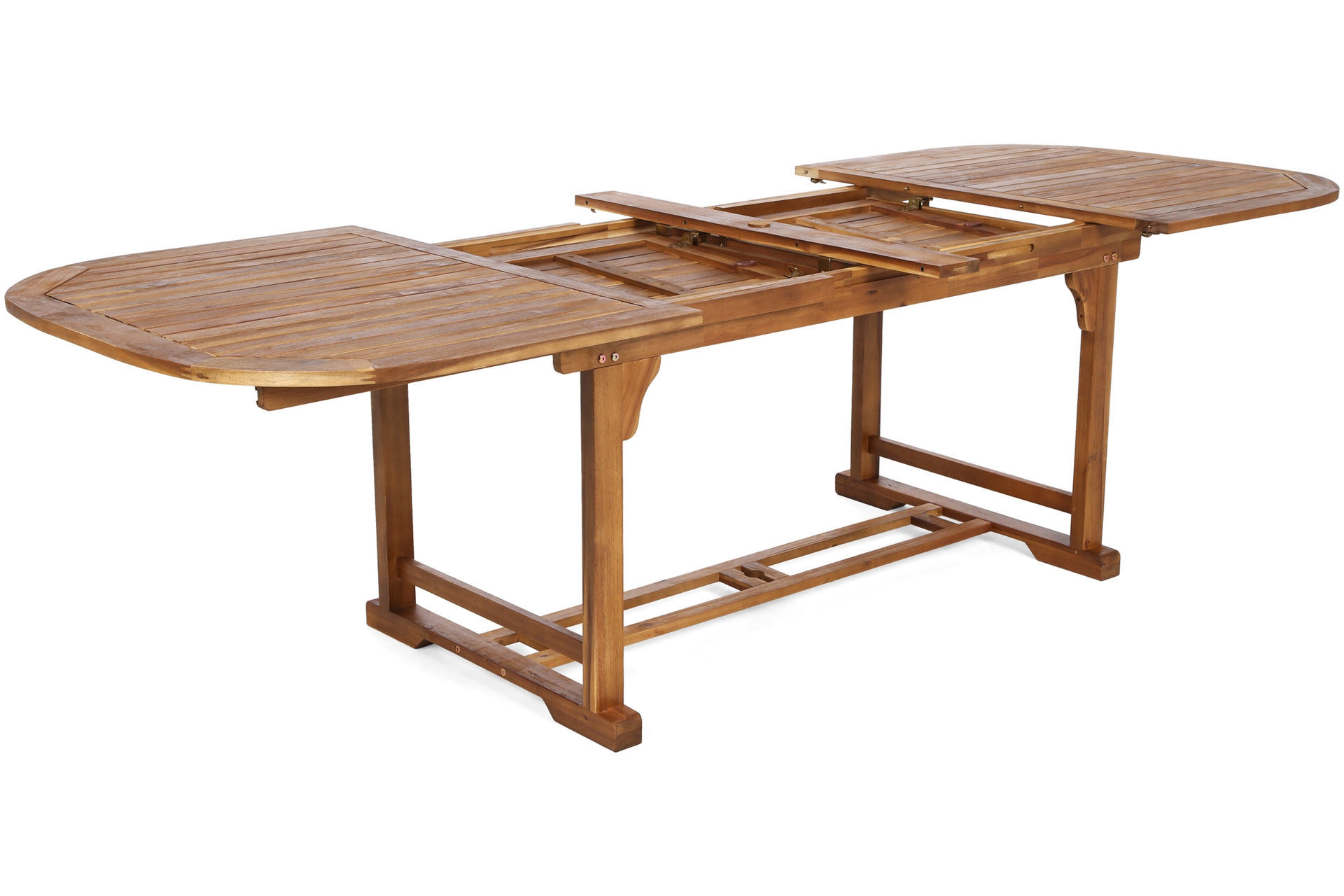 Meble ogrodowe drewniane Akacja Oval 165+60+60 cm 10+1