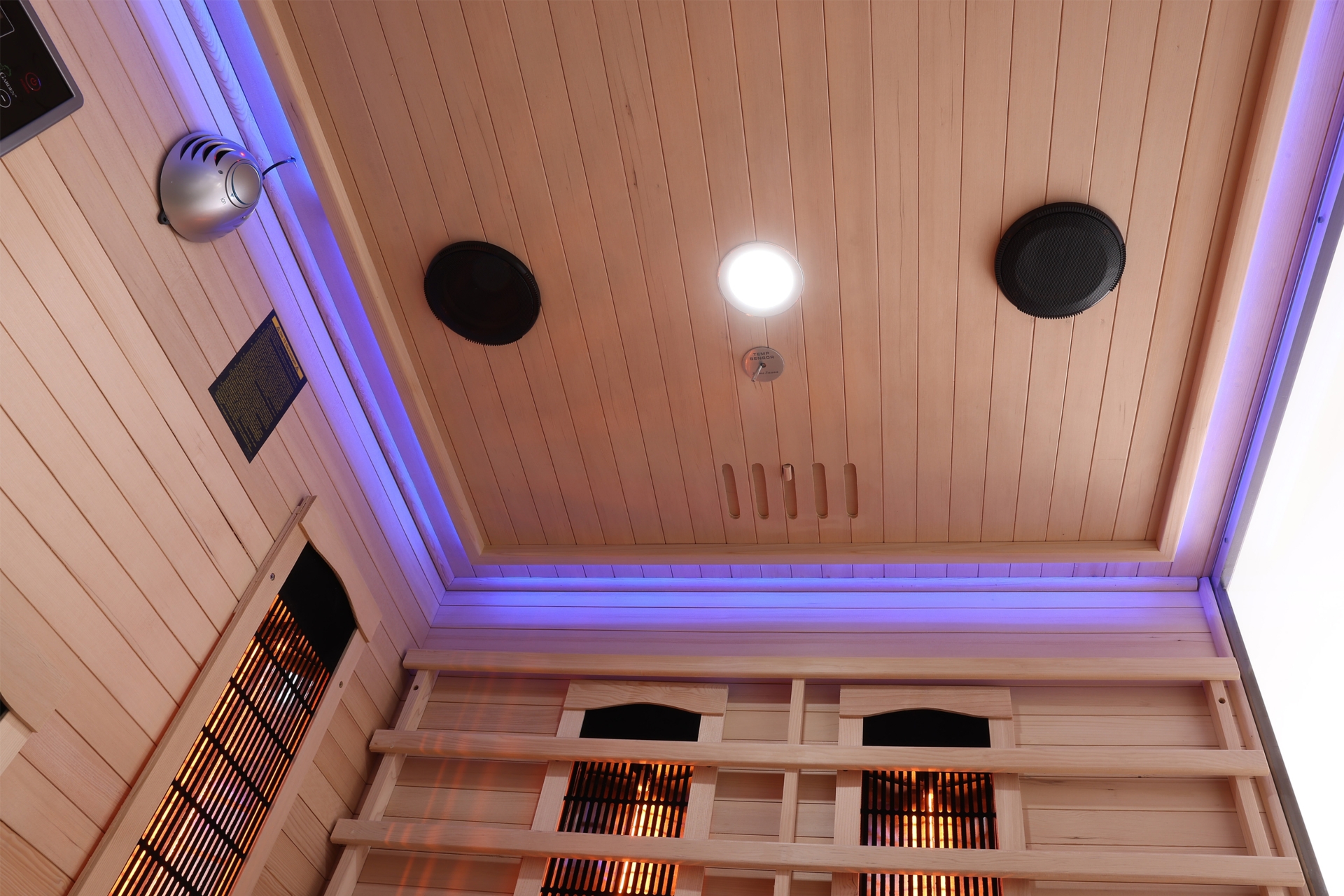 Sauna infrared narożna Nordum Basic 2-osobowa czarna