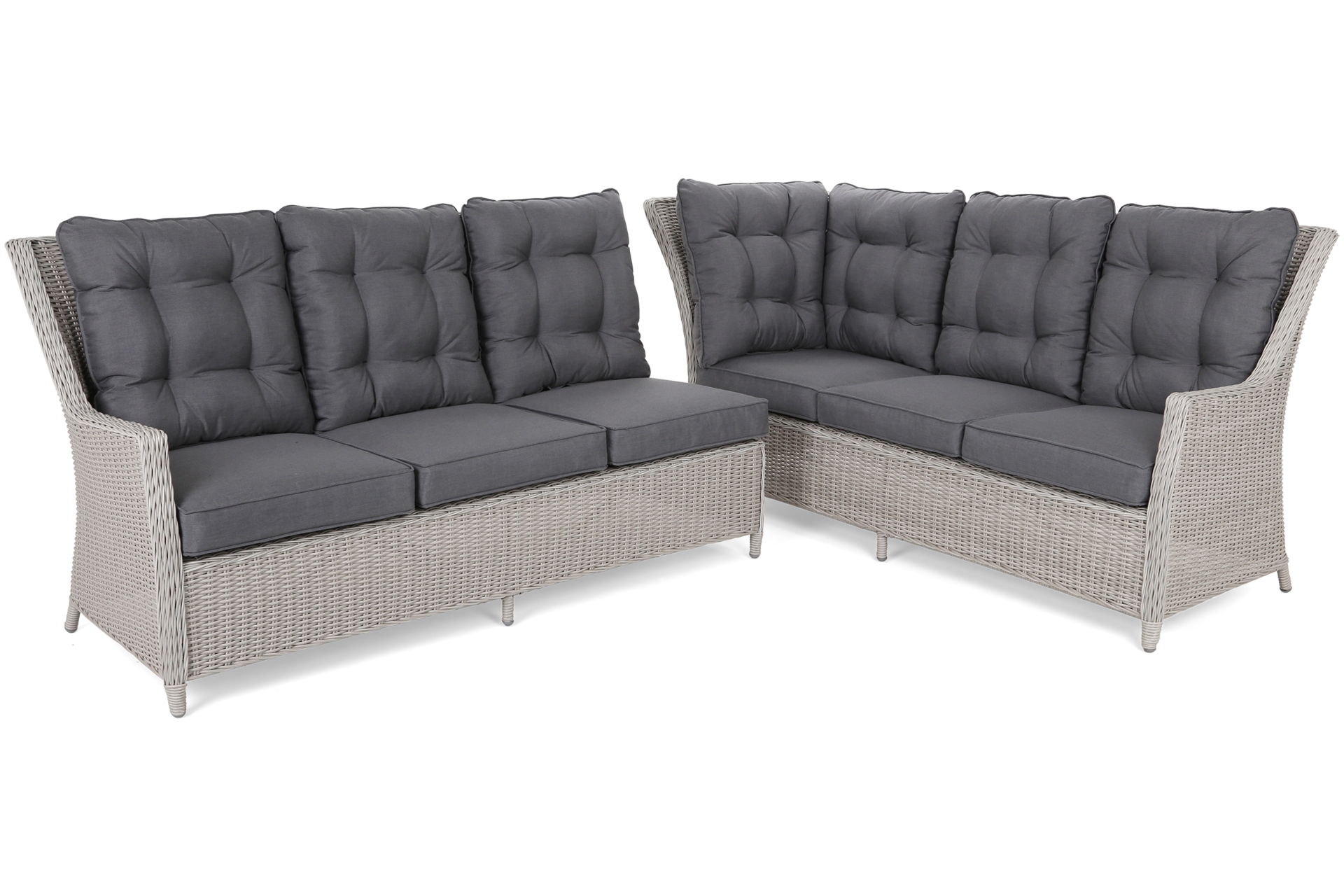 Narożnik technorattanowy prawy Alicante White / Grey