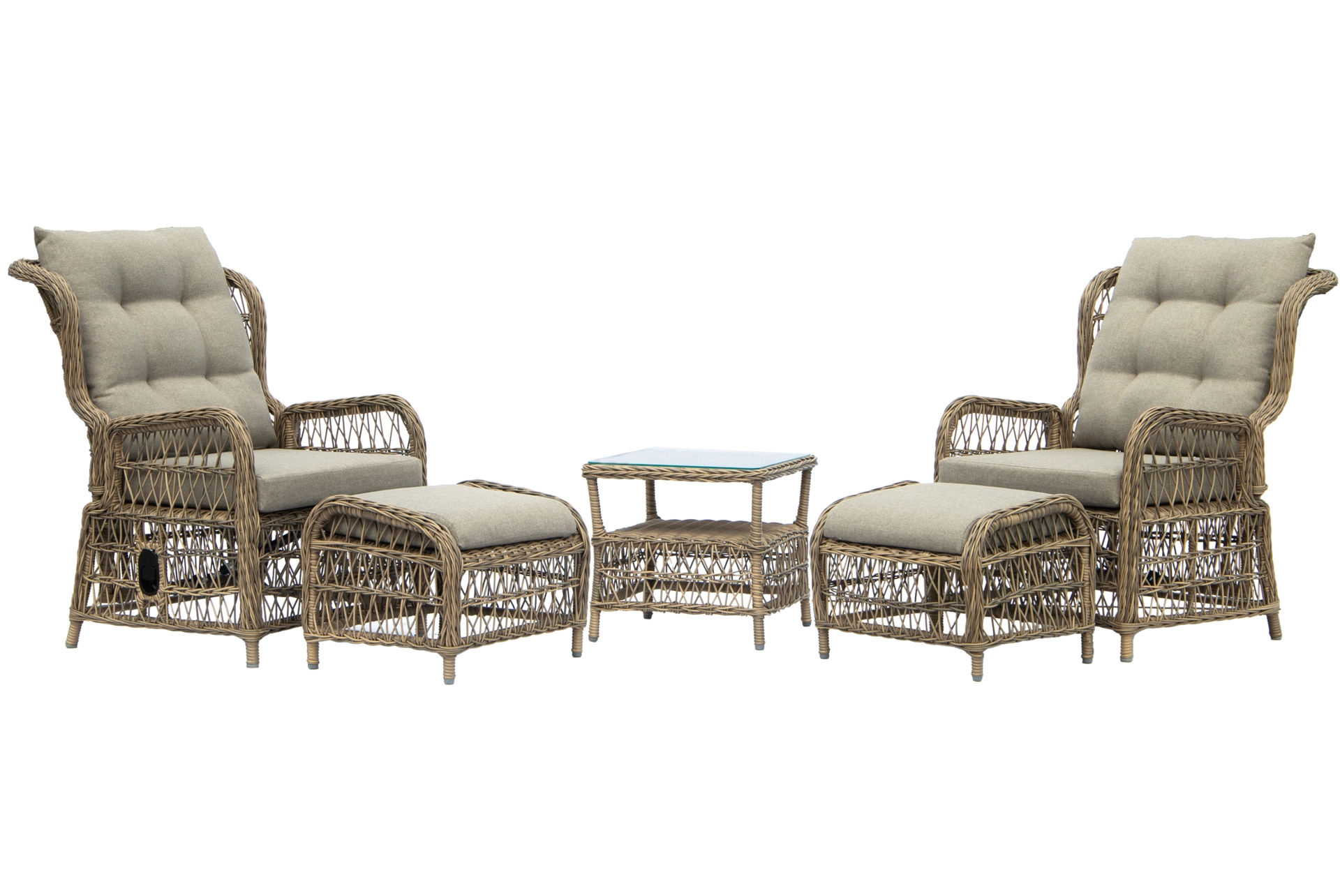 Meble ogrodowe technorattanowe Corfu Light Brown / Beige Melange