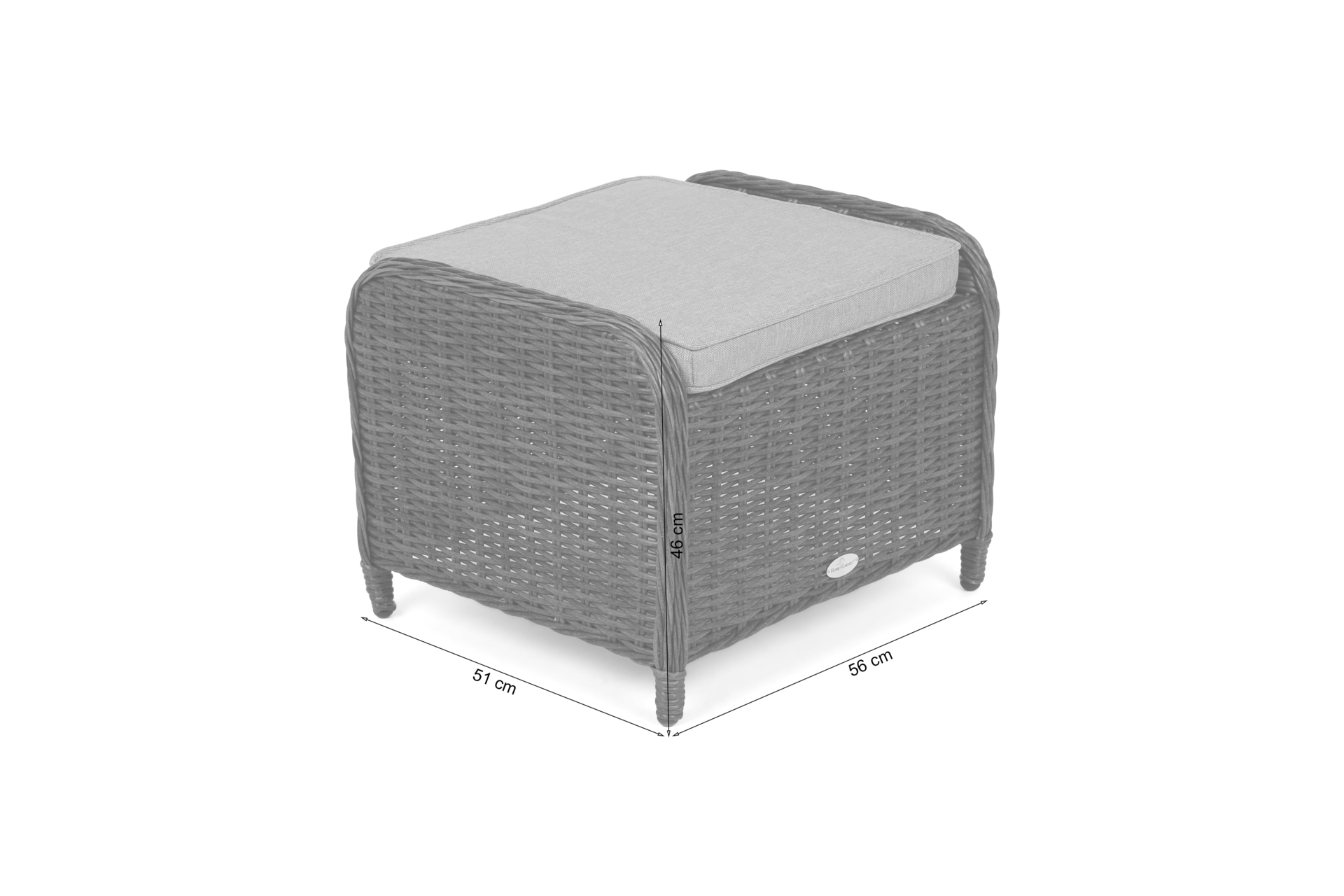 Podnóżek technorattanowy Bristol Ginger / Brown Melange