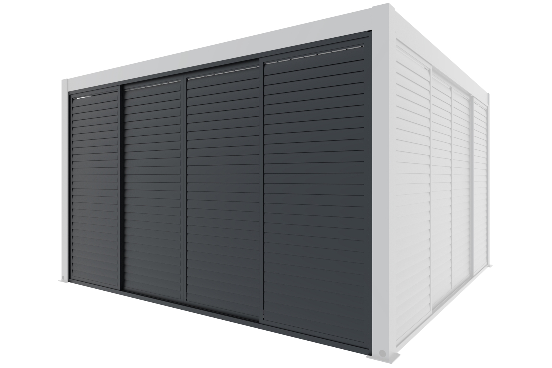 Przesuwna ścianka żaluzjowa 4 m do pergoli Schatler Nova Lux Alu