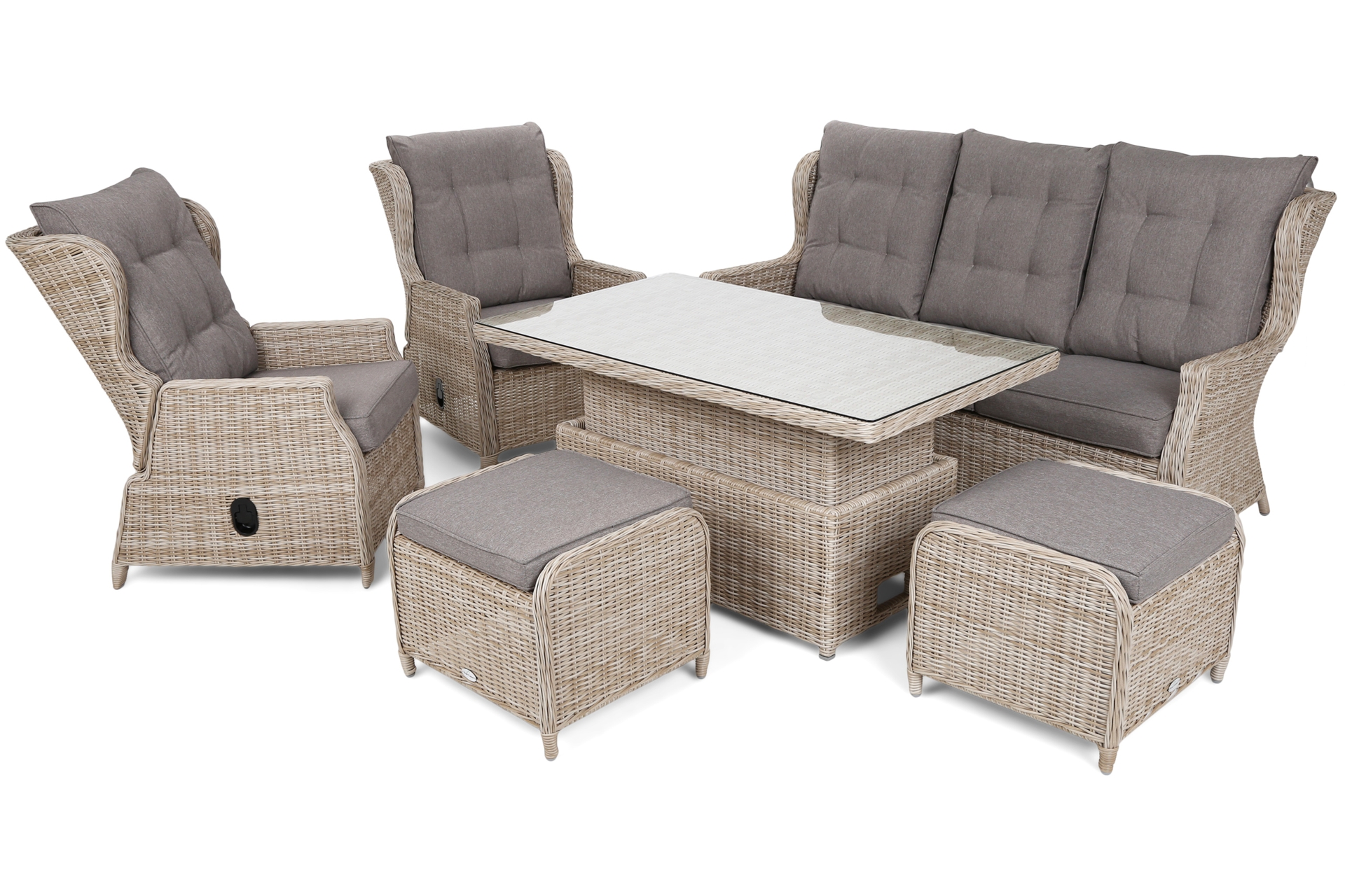 Meble ogrodowe technorattanowe Memfis Beige / Beige Melange