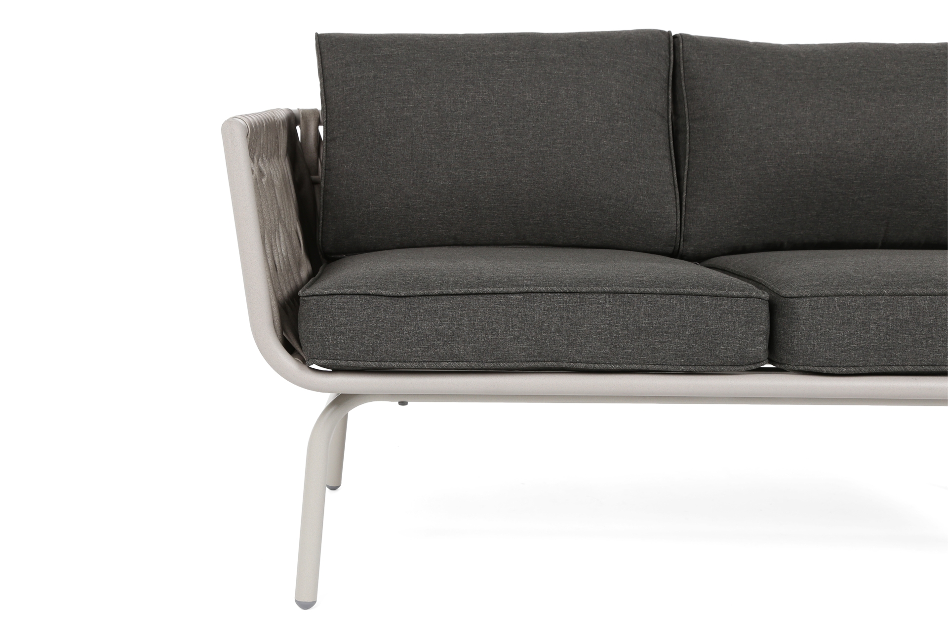 Narożnik ogrodowy technorattanowy Tasos Cream / Grey Melange