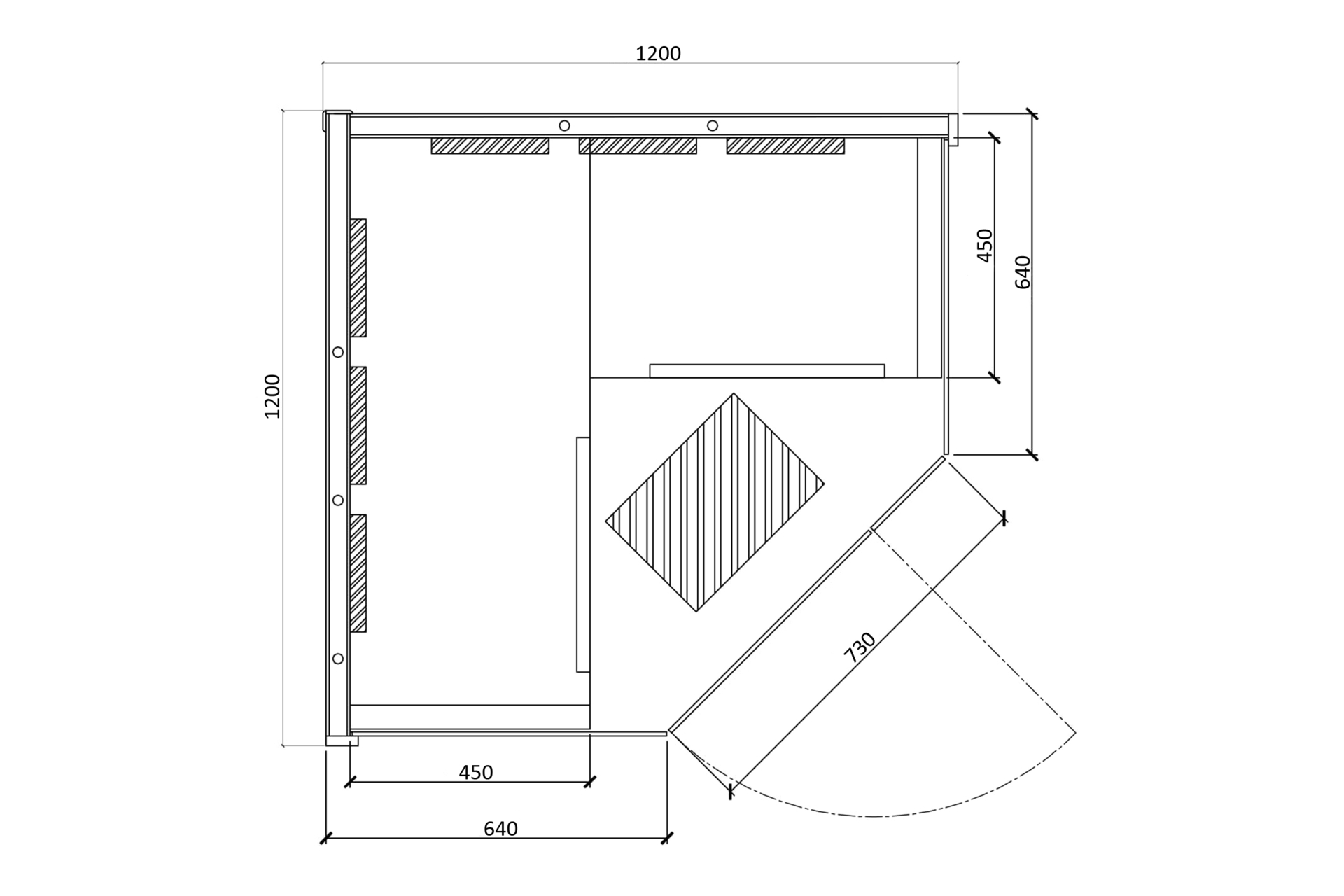 Sauna fińska narożna Nordum Solea 2-osobowa biała