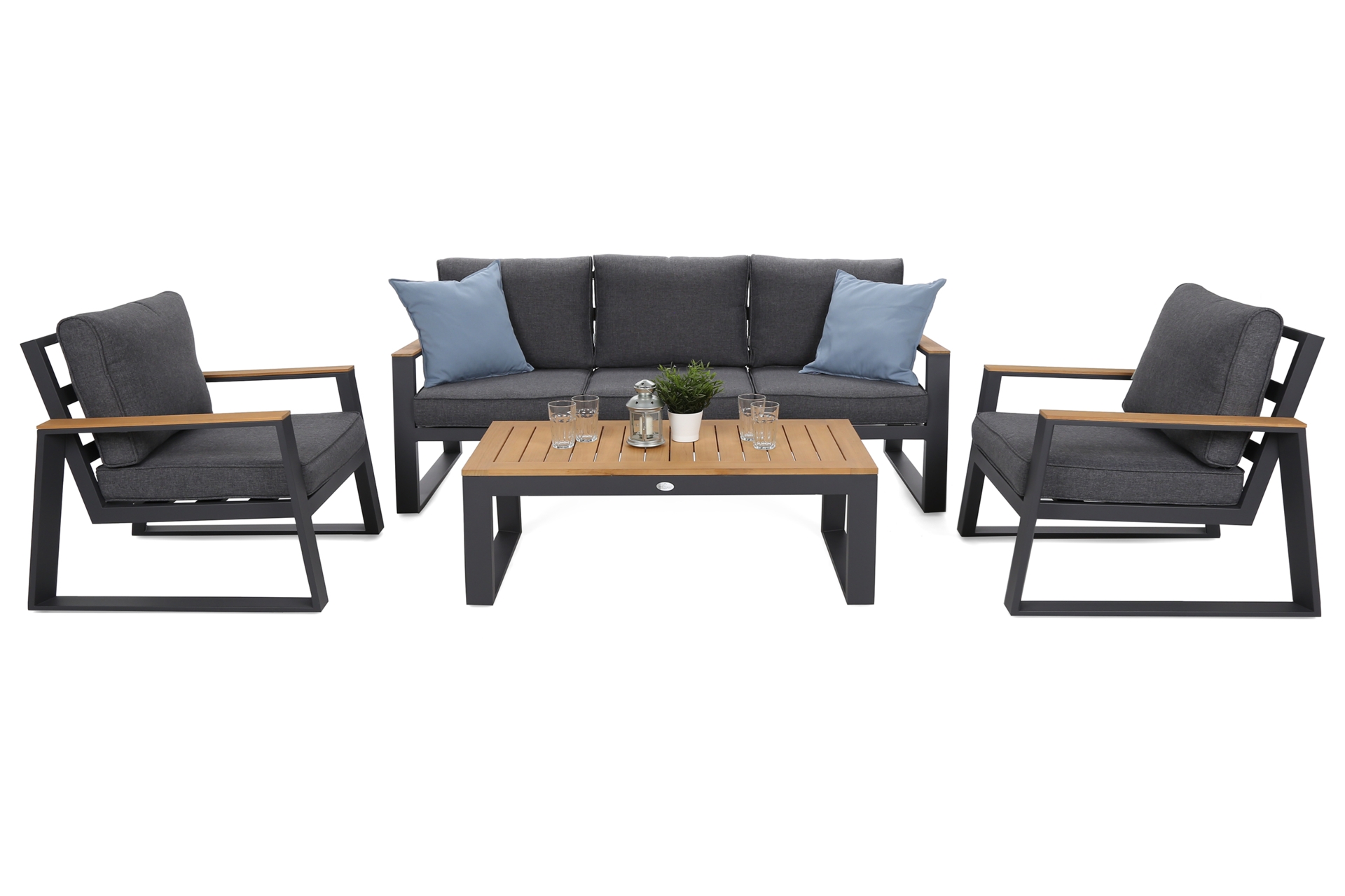 Meble ogrodowe aluminiowe Rimini Dark Grey / Grey Melange