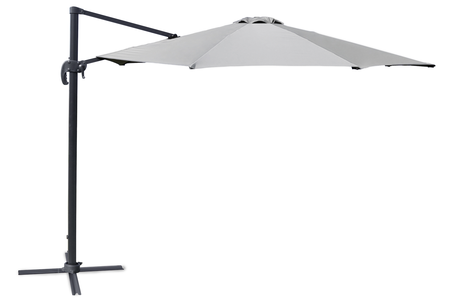 Parasol ogrodowy Roma 350 cm Grey / Light Grey z podstawą