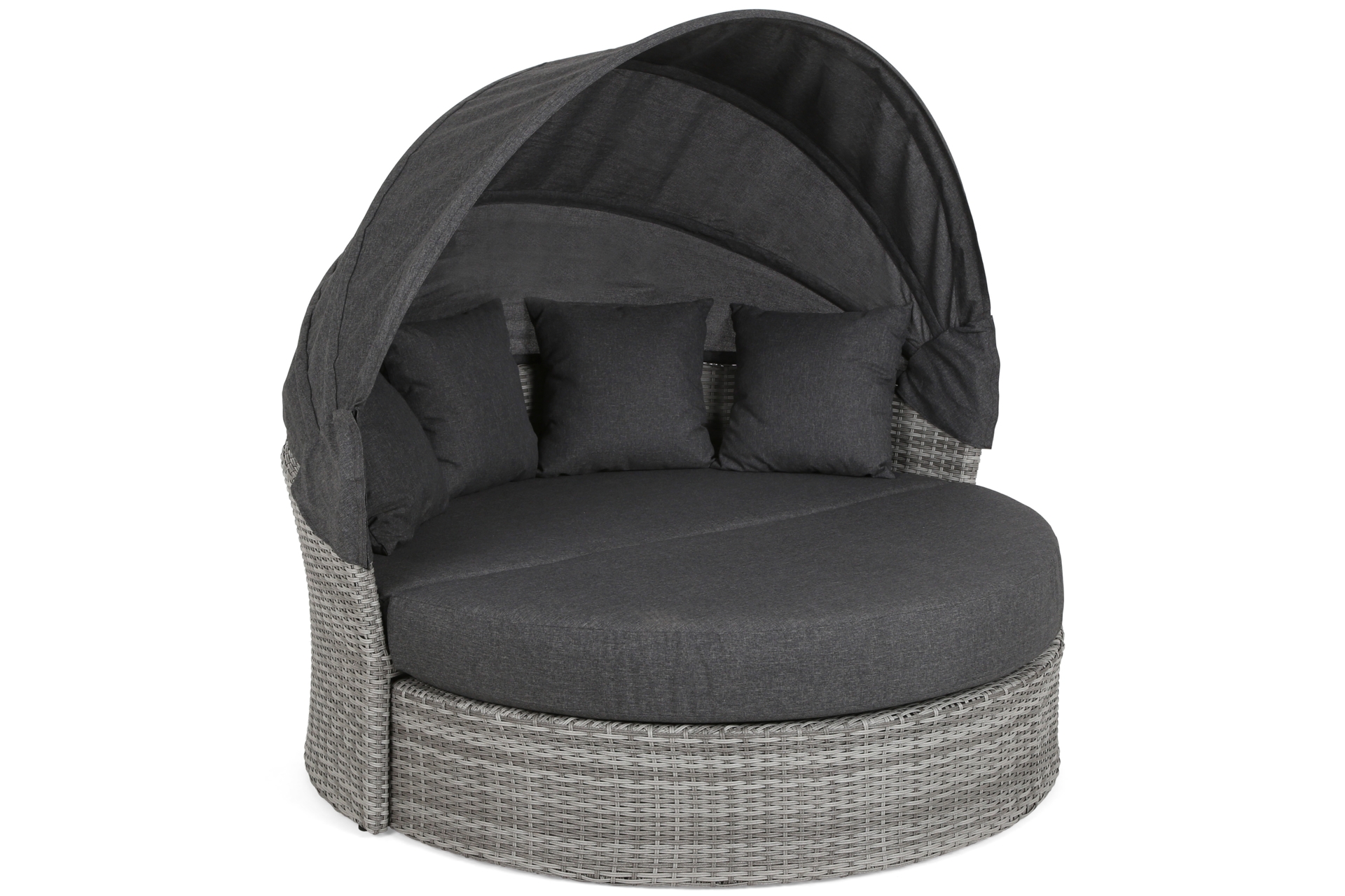 Sofa ogrodowa z baldachimem Sydney Light Grey / Grey Melange