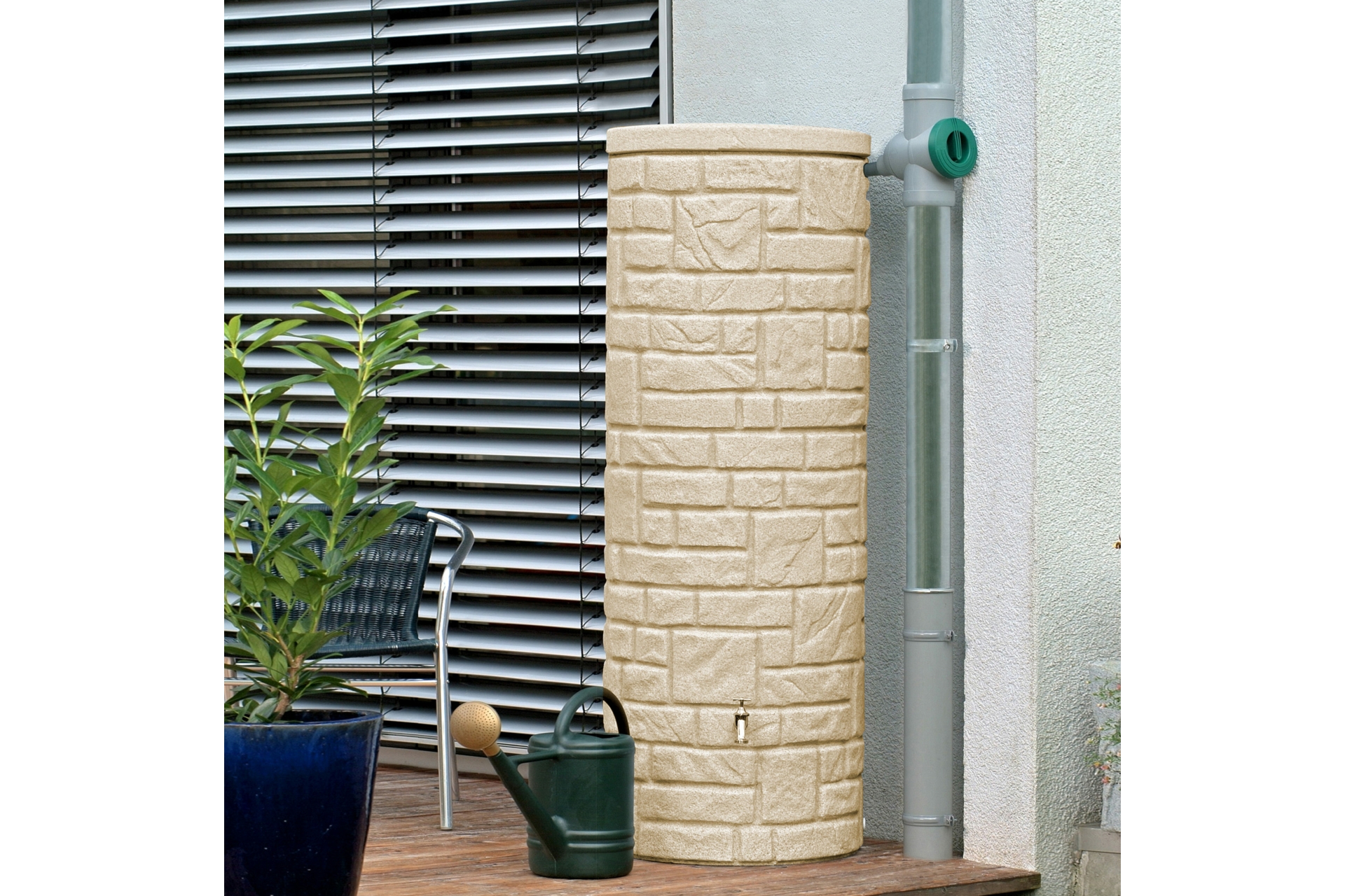 Zbiornik na deszczówkę MPI Arcado 360 l piaskowy