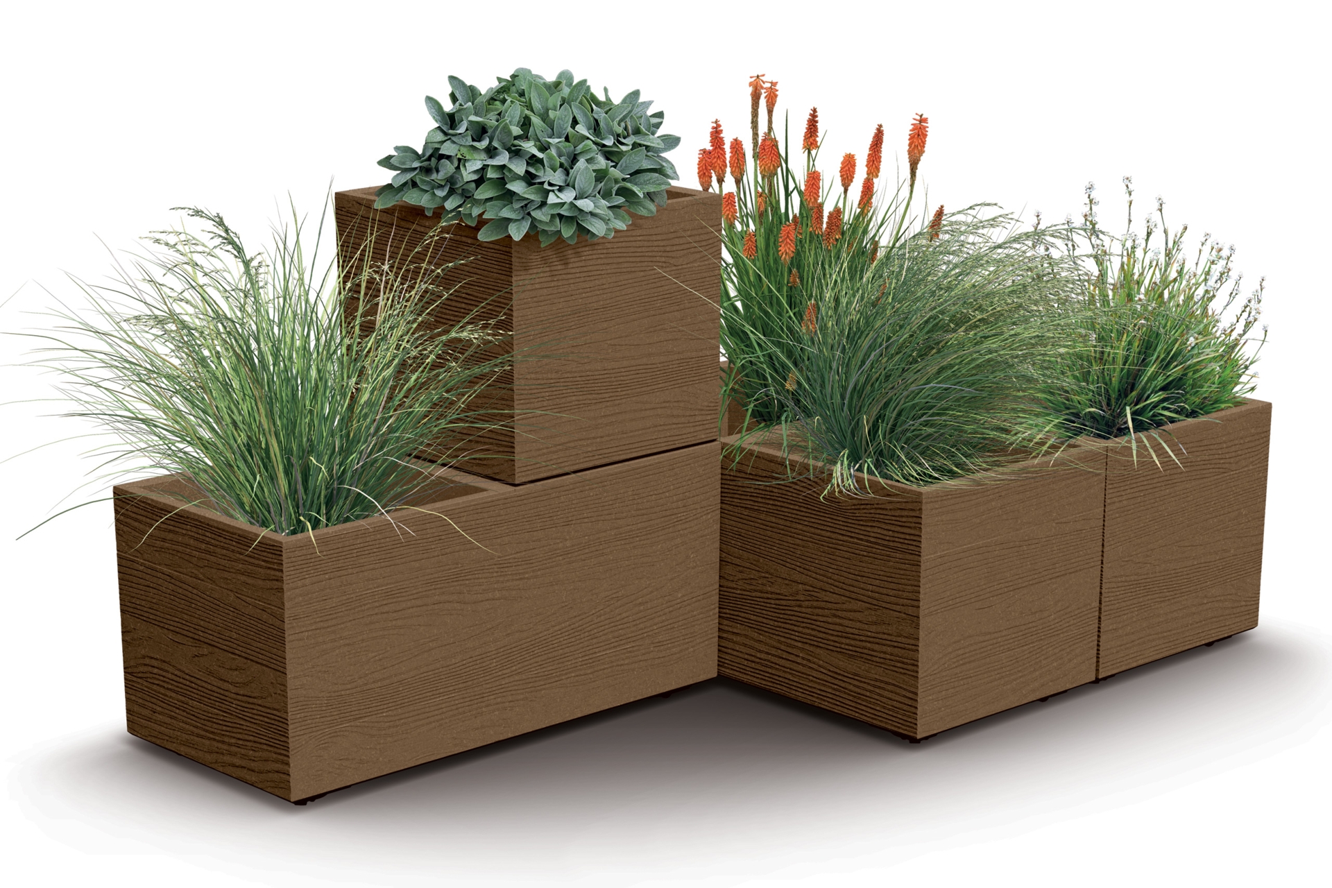 Donica ogrodowa Madera Square Eco Wood Eco White 31 l