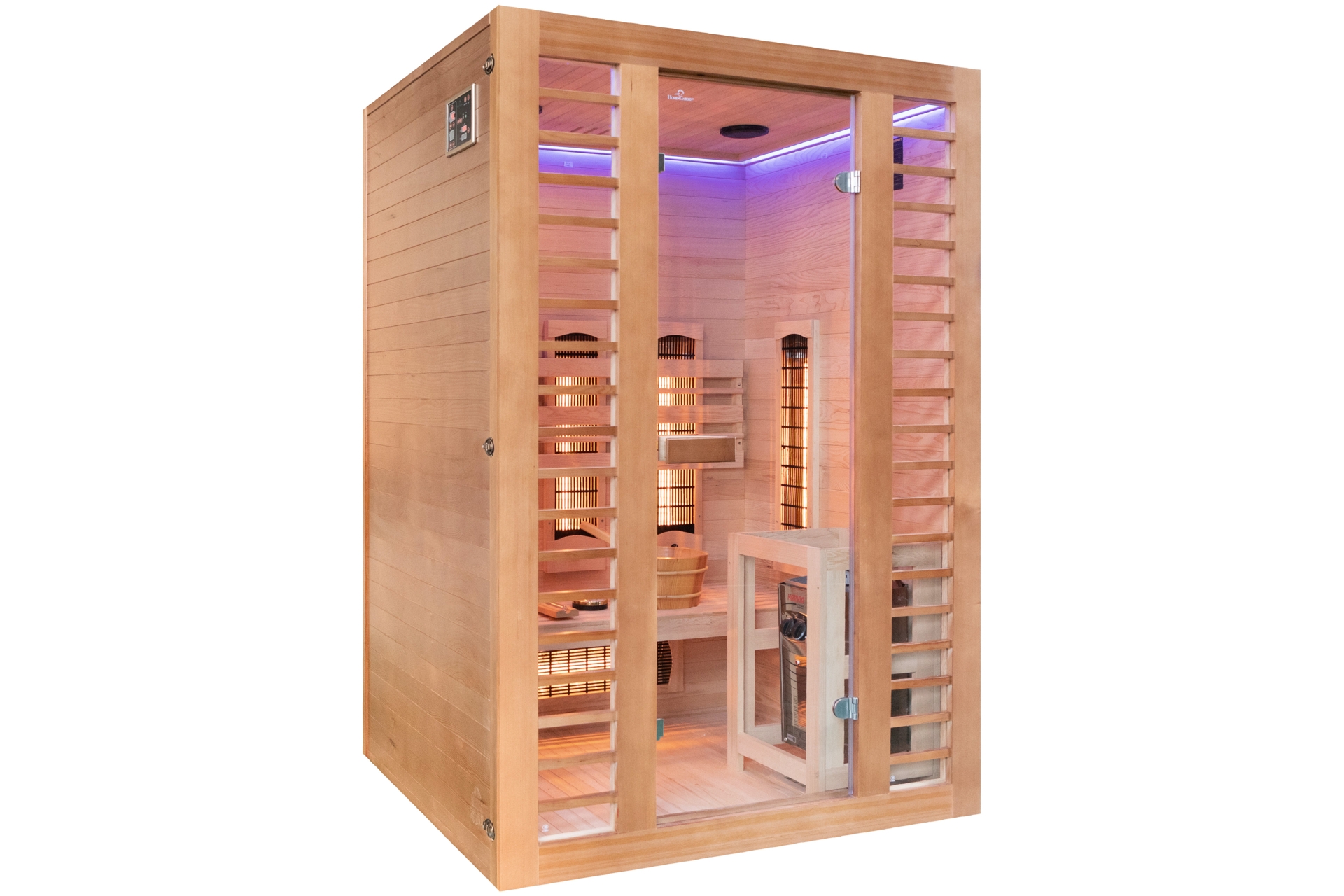 Sauna hybrydowa Nordum Combi 2-osobowa brązowa