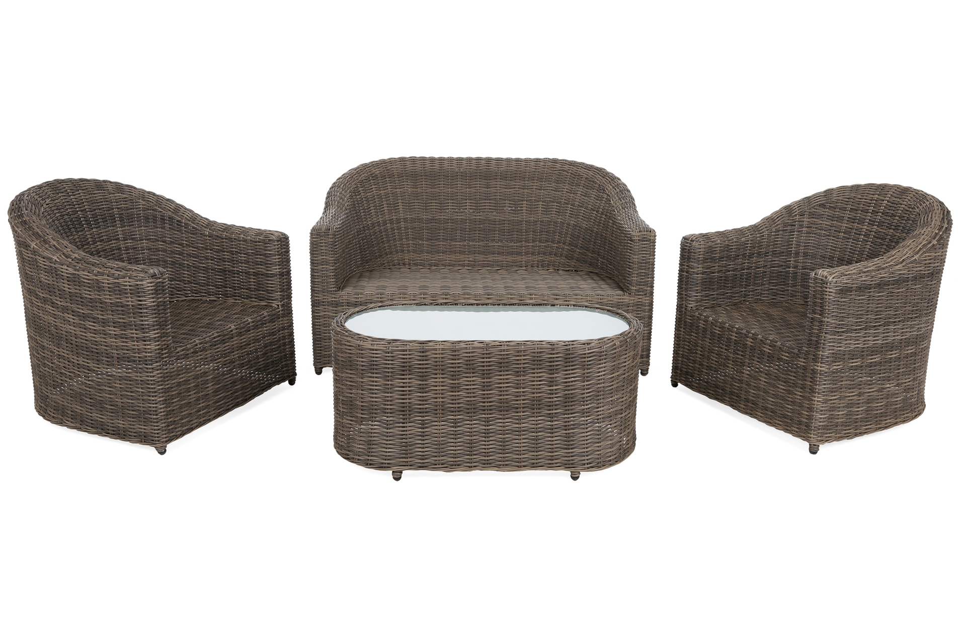 Meble ogrodowe technorattanowe Modena Silk Grey / Melange