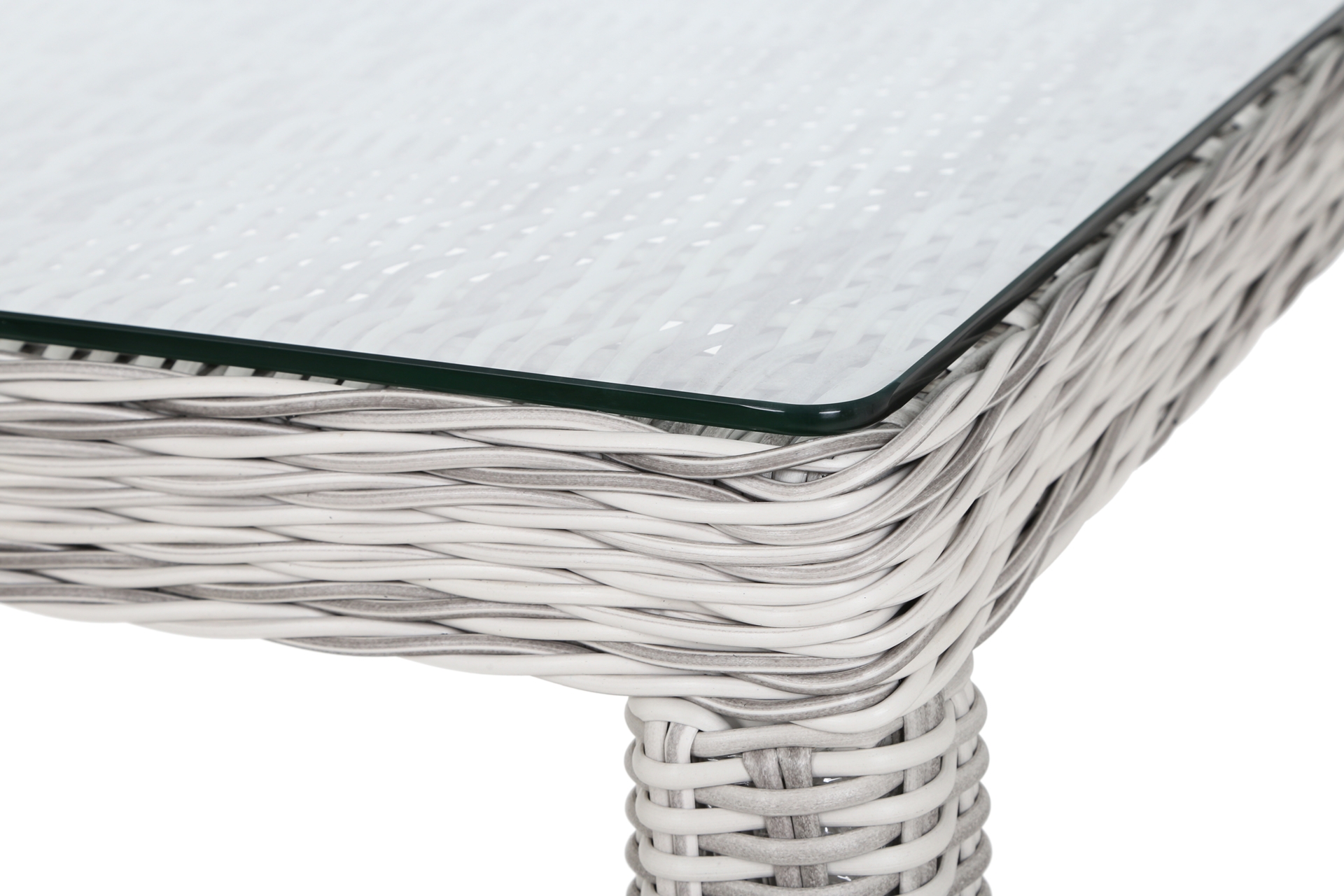 Meble ogrodowe technorattanowe Bristol 230 cm Light Grey / Grey Melange 8+1