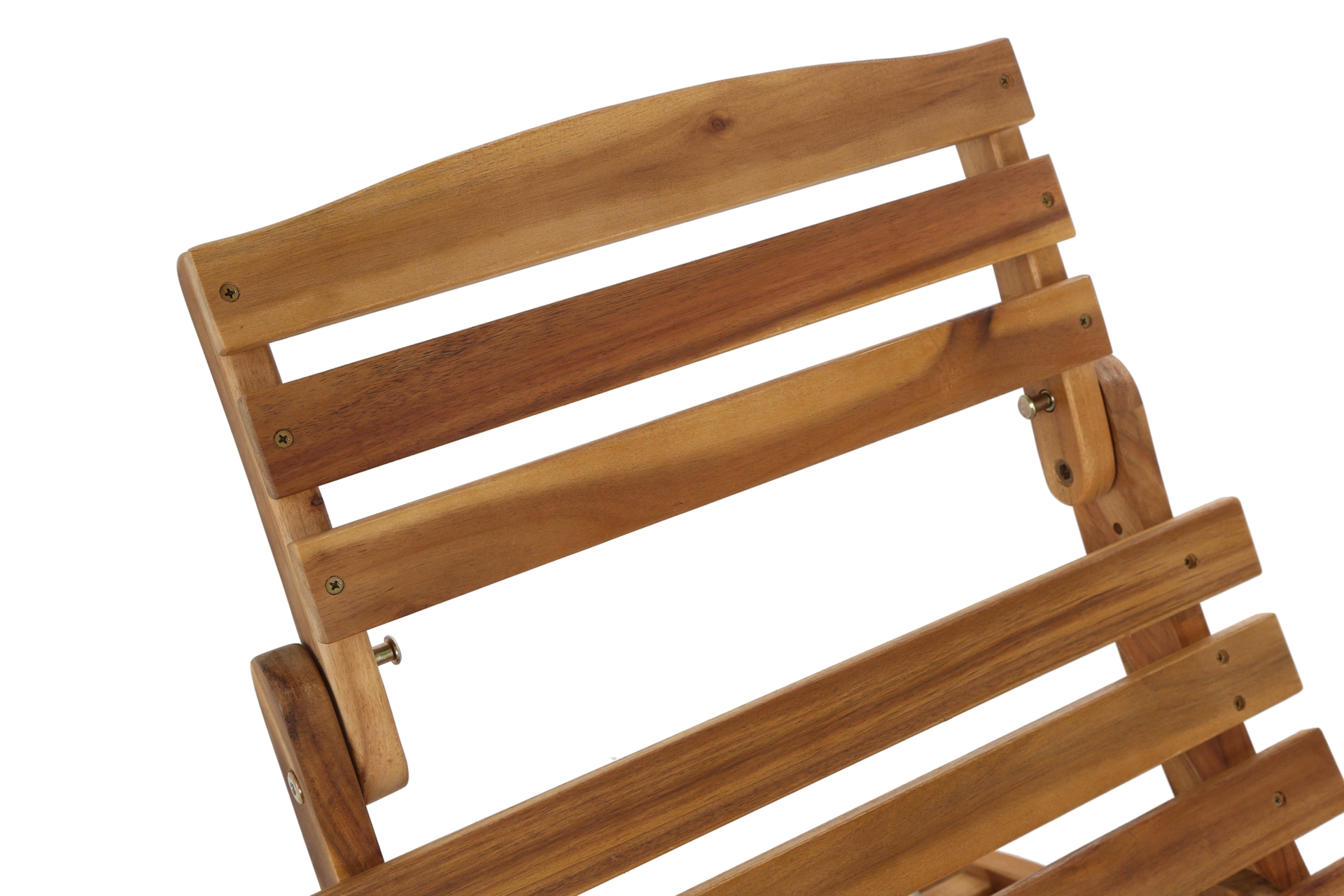 Leżanka ogrodowa drewniana Akacja Lux z poduszką