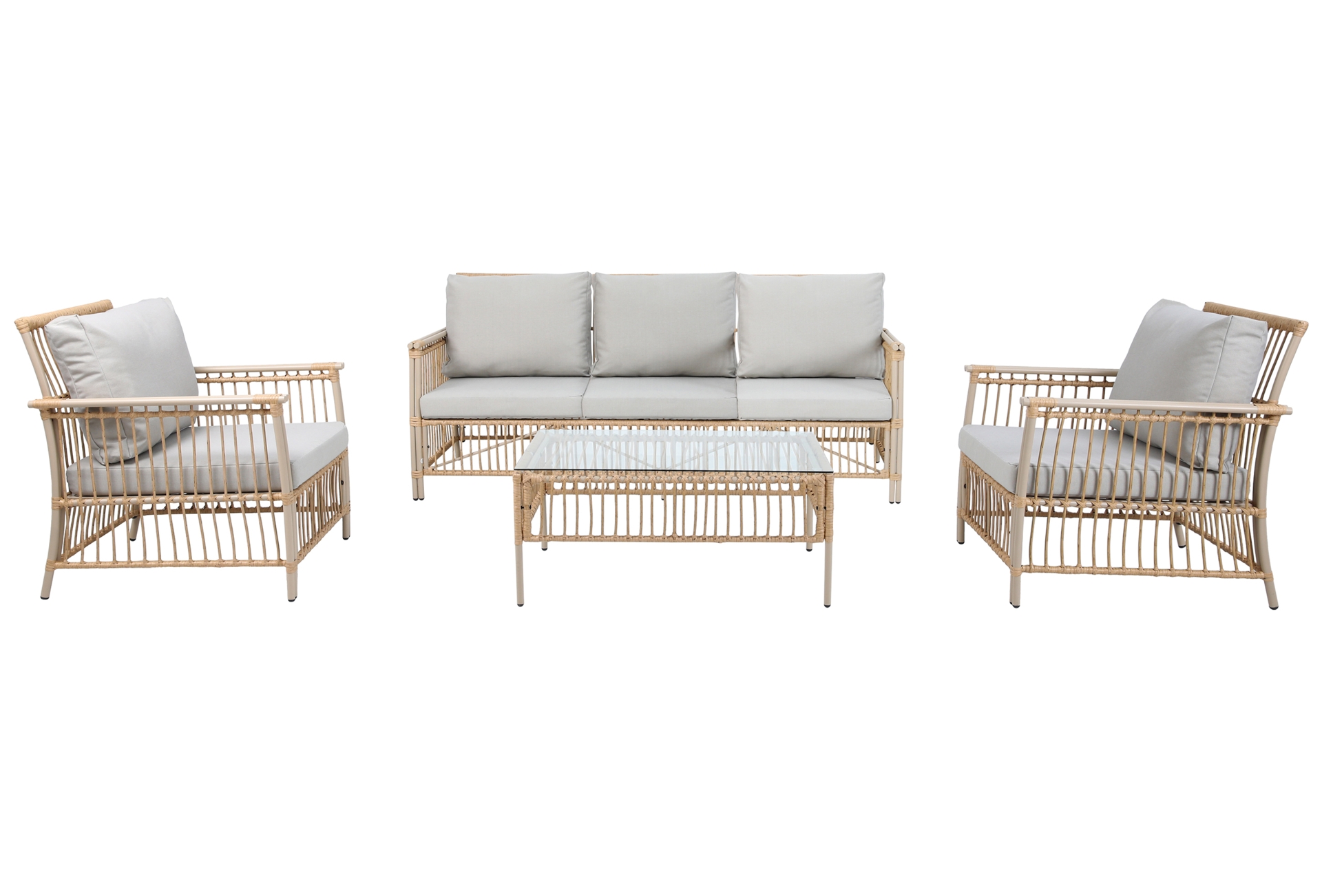 Meble ogrodowe technorattanowe Sycylia Beige / Beige