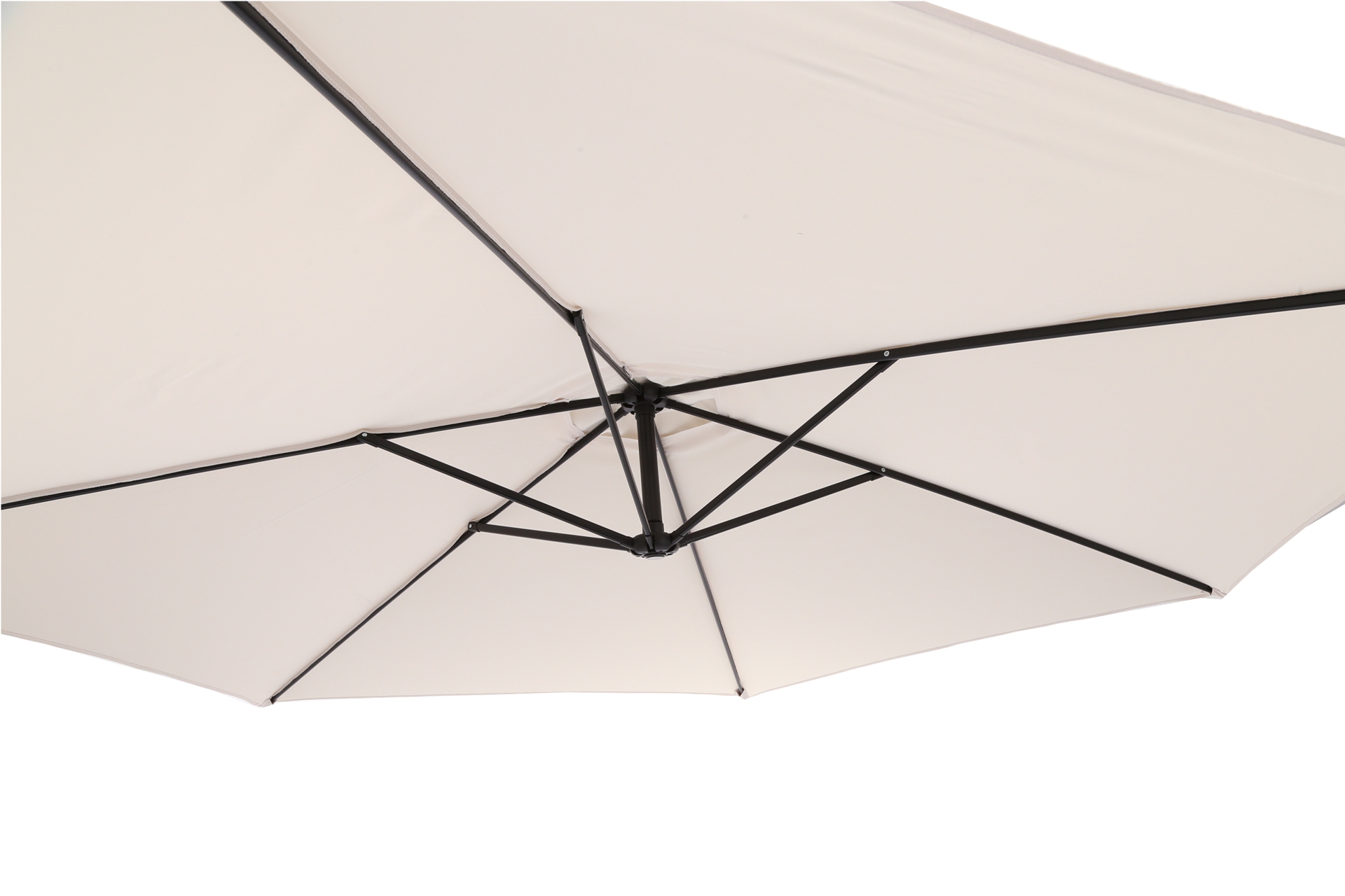 Parasol ogrodowy Malabo 300 cm Black / Ecru z podstawą