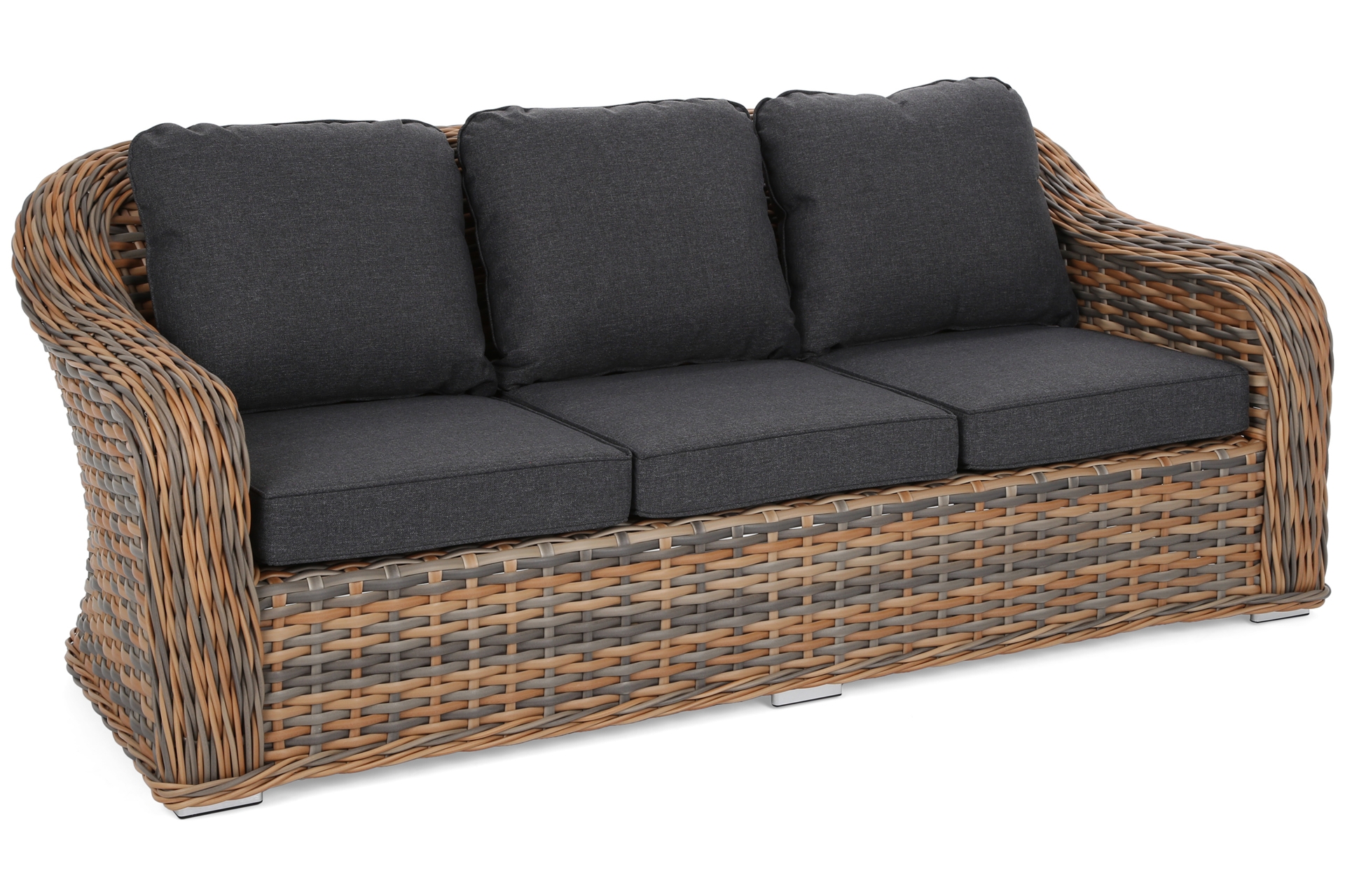 Meble ogrodowe technorattanowe Foggia Ginger Melange / Dark Grey