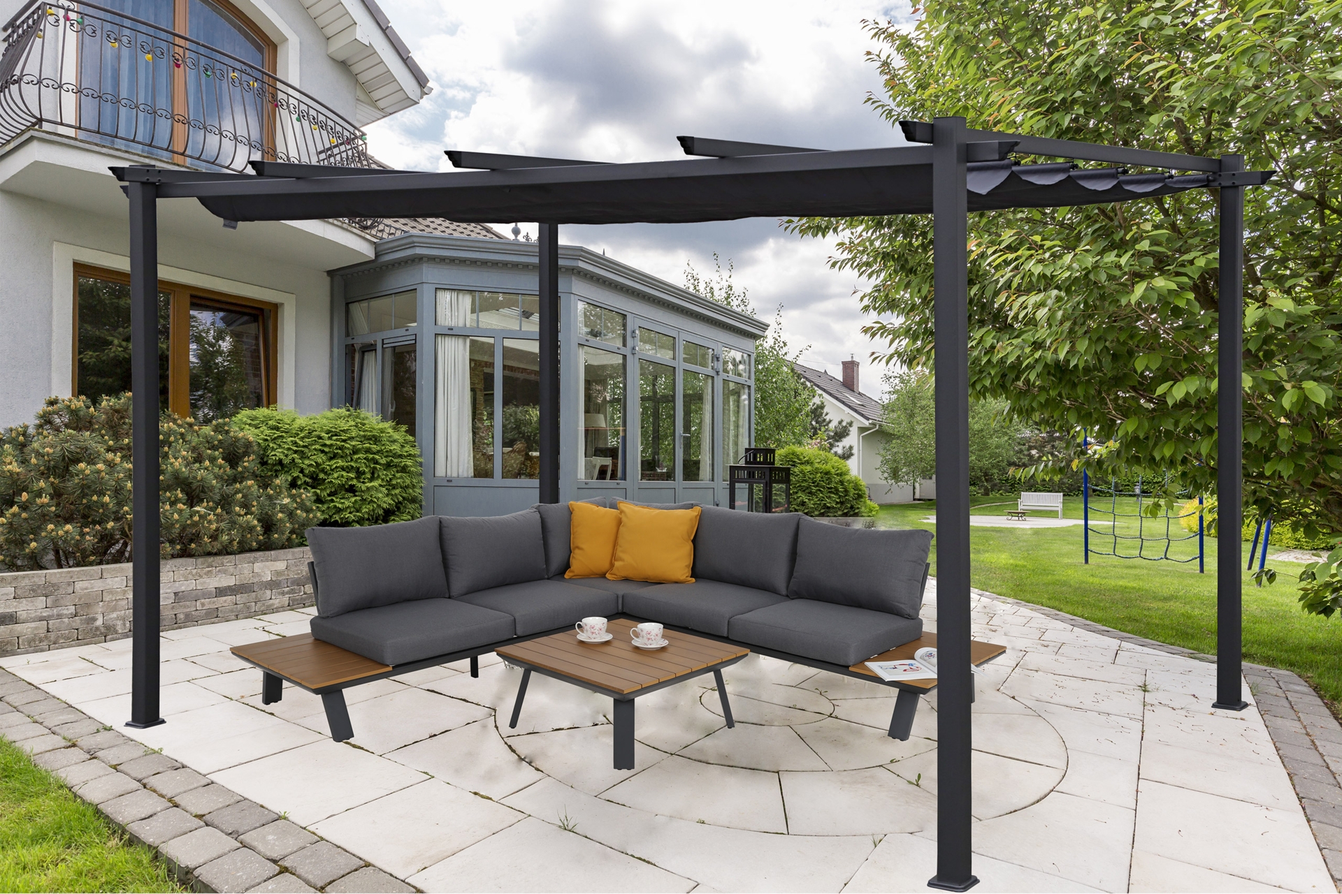 Pergola ogrodowa aluminiowa Bakio 400 x 300 cm