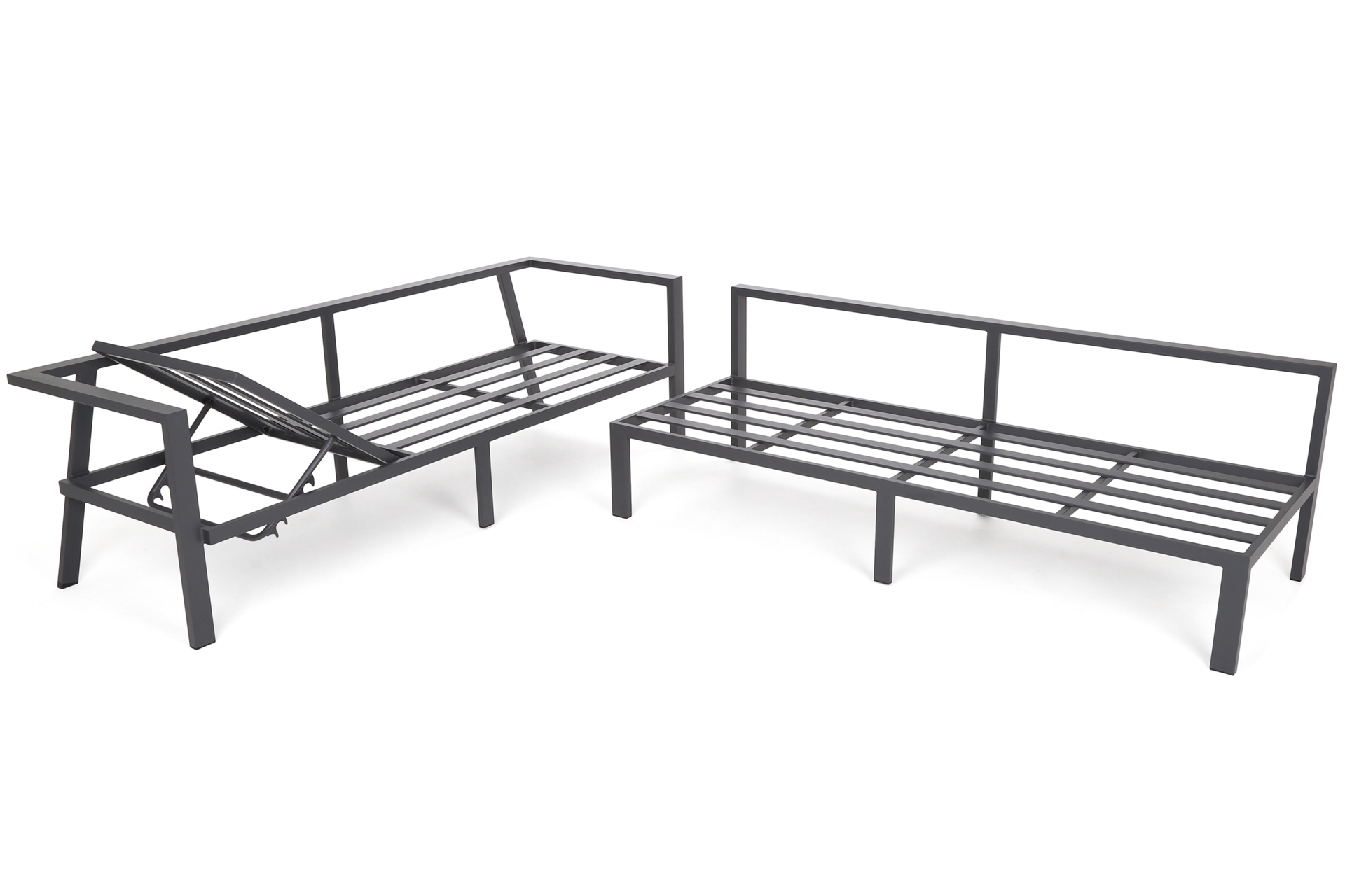 Narożne meble ogrodowe aluminiowe Miami Grey / Window Grey