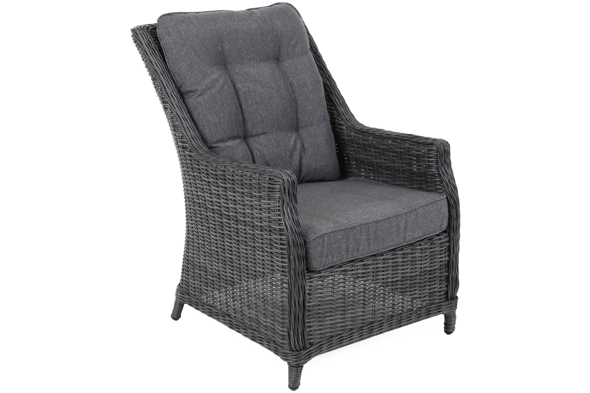 Fotel ogrodowy technorattanowy Alicante - szary - elegancki Fotel technorattanowy Alicante Grey / Grey Melange