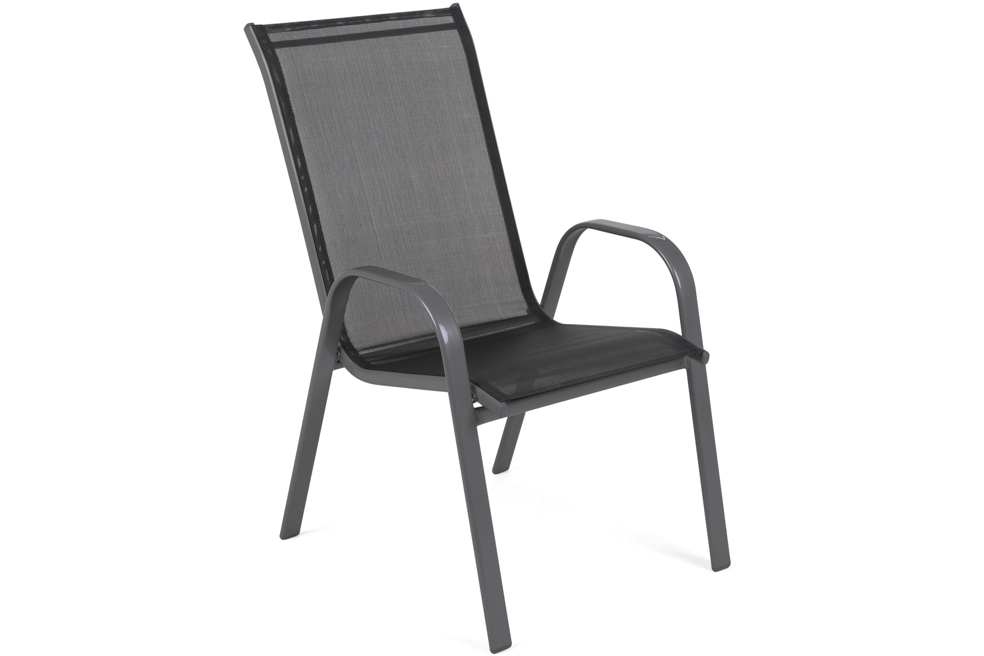 Meble ogrodowe metalowe Sevilla 145 cm Grey / Black 6+1