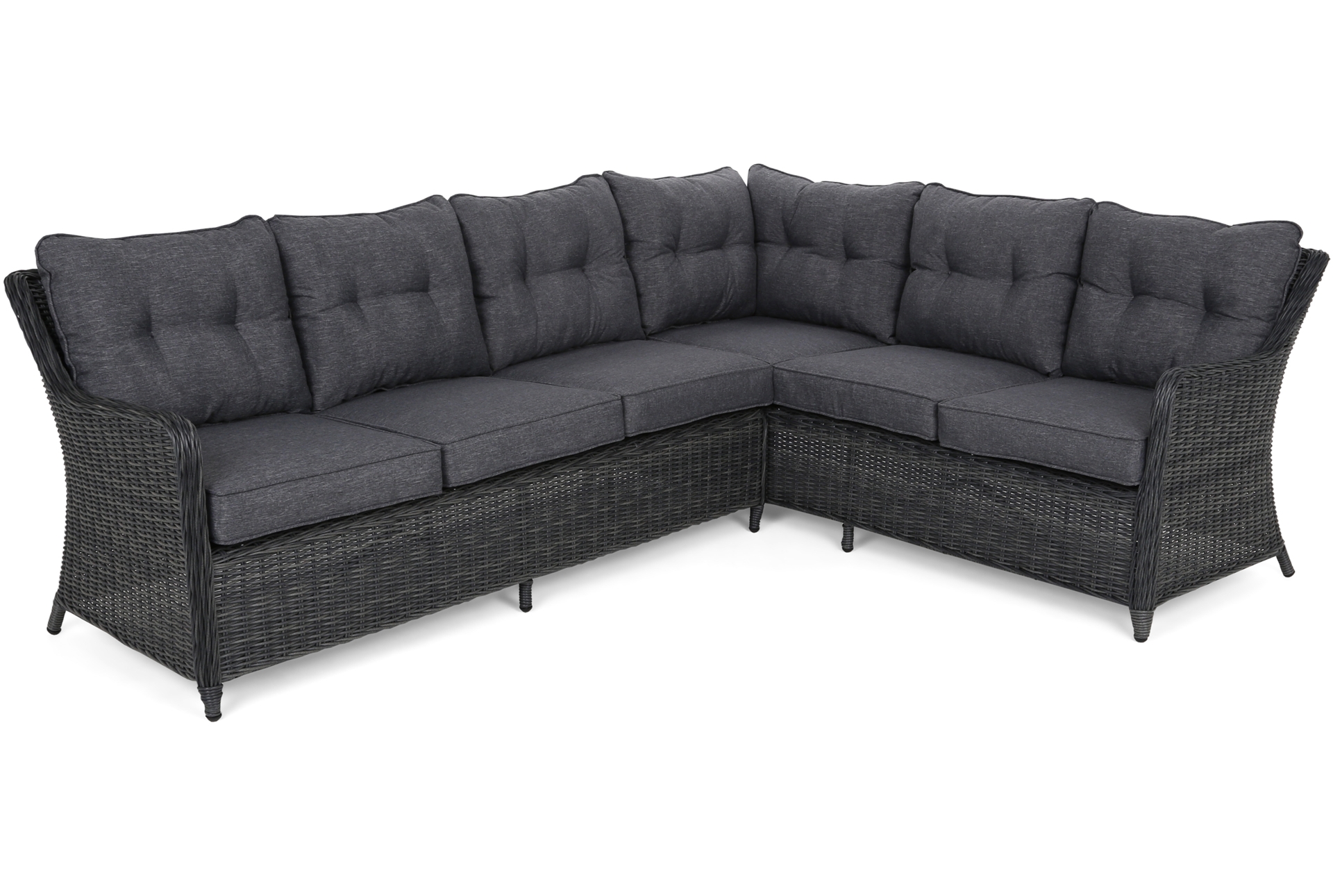 Narożny zestaw mebli ogrodowych prawy California Grey / Grey Melange