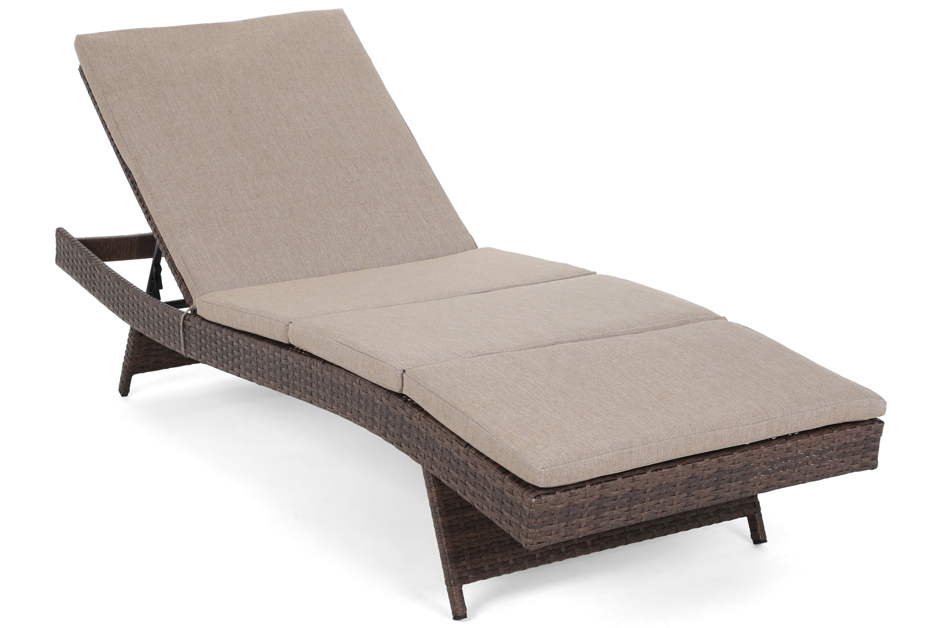 Zestaw leżanek ogrodowych Bora Bora Brown Mat / Brown Melange - brązowy - dla 2 osób Zestaw leżaków ogrodowych z technorattanu Bora Bora Brown Mat / Brown Melange ze stolikiem