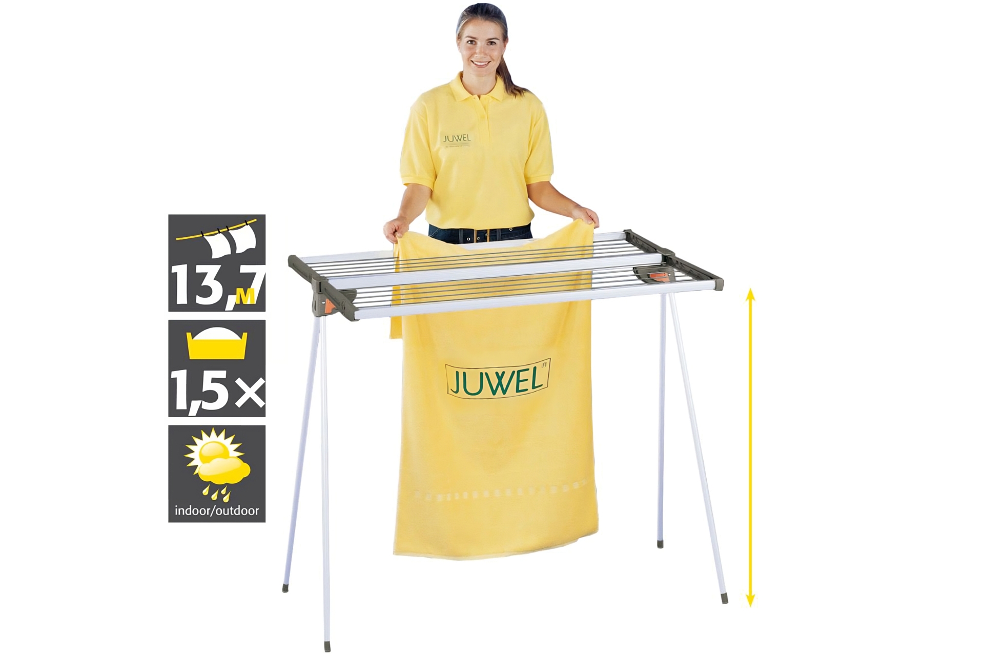 Suszarka ogrodowa na pranie Juwel Twist 140 - składana Suszarka na pranie Juwel Twist 140