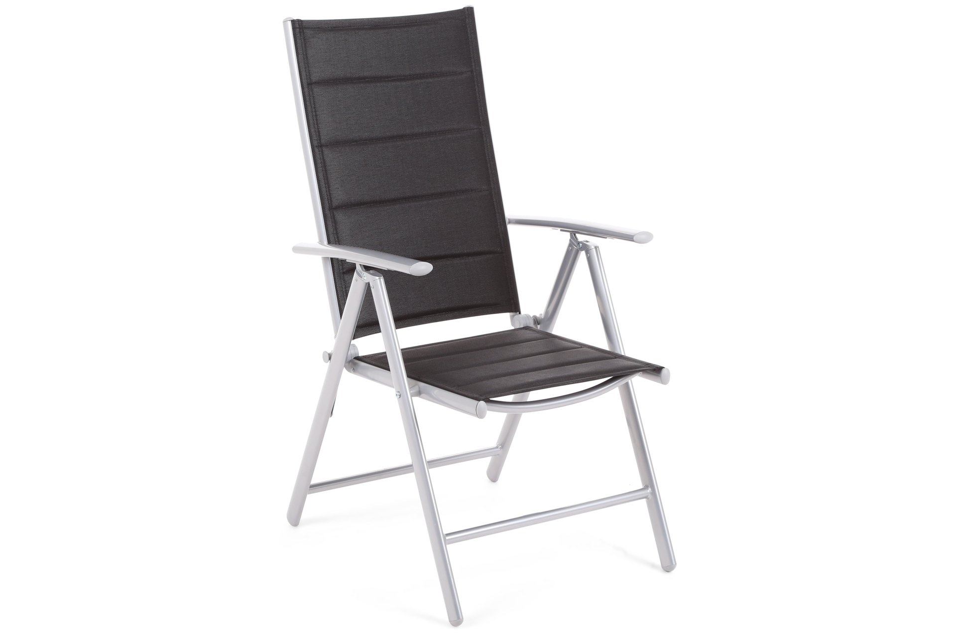 Meble ogrodowe aluminiowe Ibiza 185 cm Silver / Black 8+1 - składane - dla 8 osób Meble ogrodowe aluminiowe Ibiza 185 cm Silver / Black 8+1