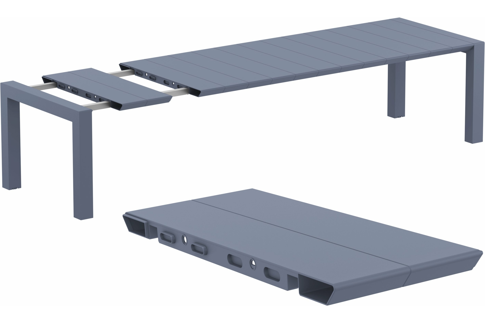 Stół Siesta Vegas 260+40 cm Dark Grey