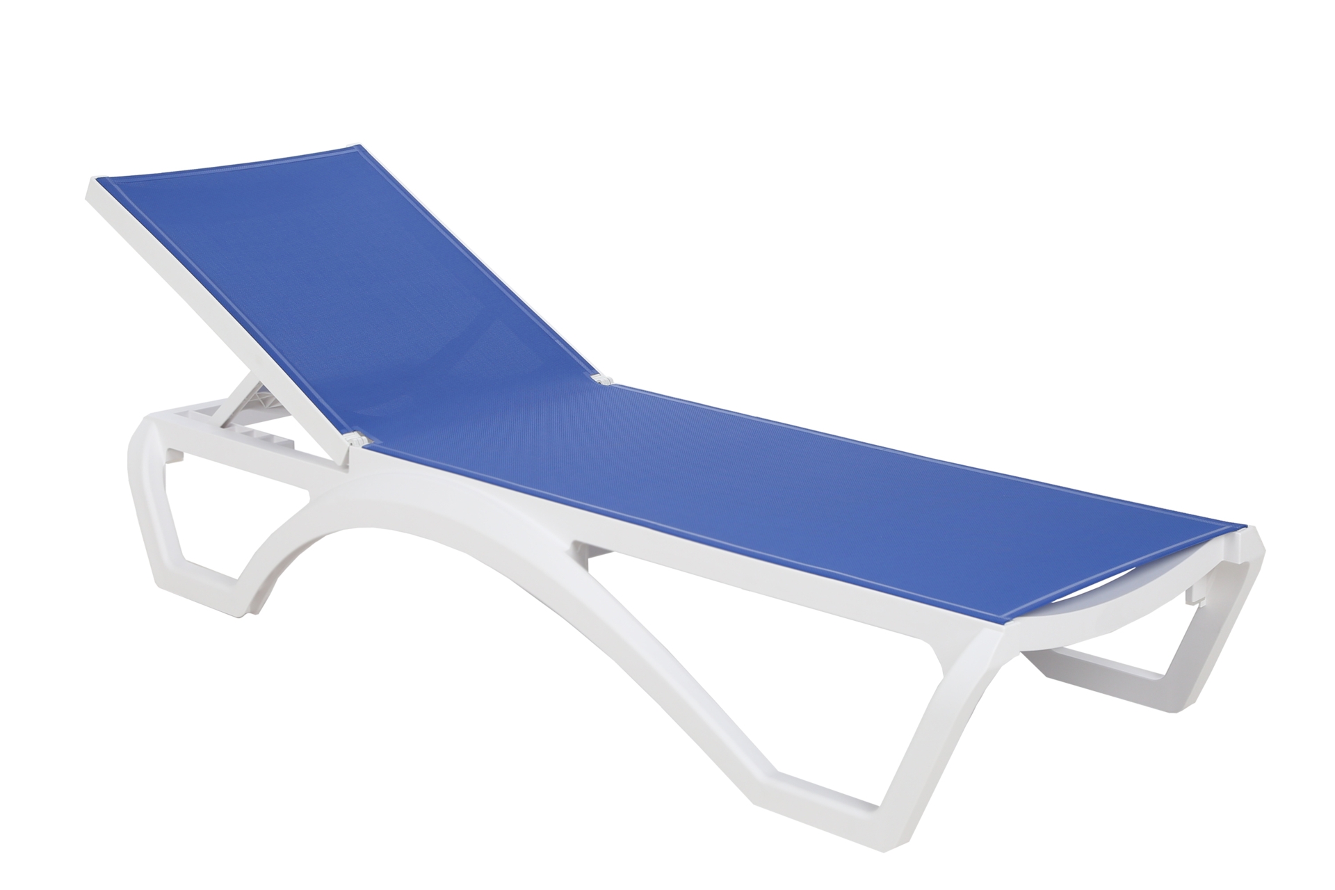 Leżak ogrodowy Monako White / Blue