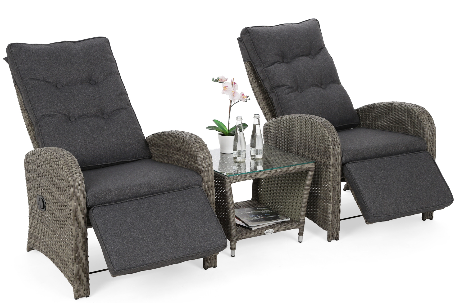 Meble ogrodowe technorattanowe Saloniki Light Grey / Grey