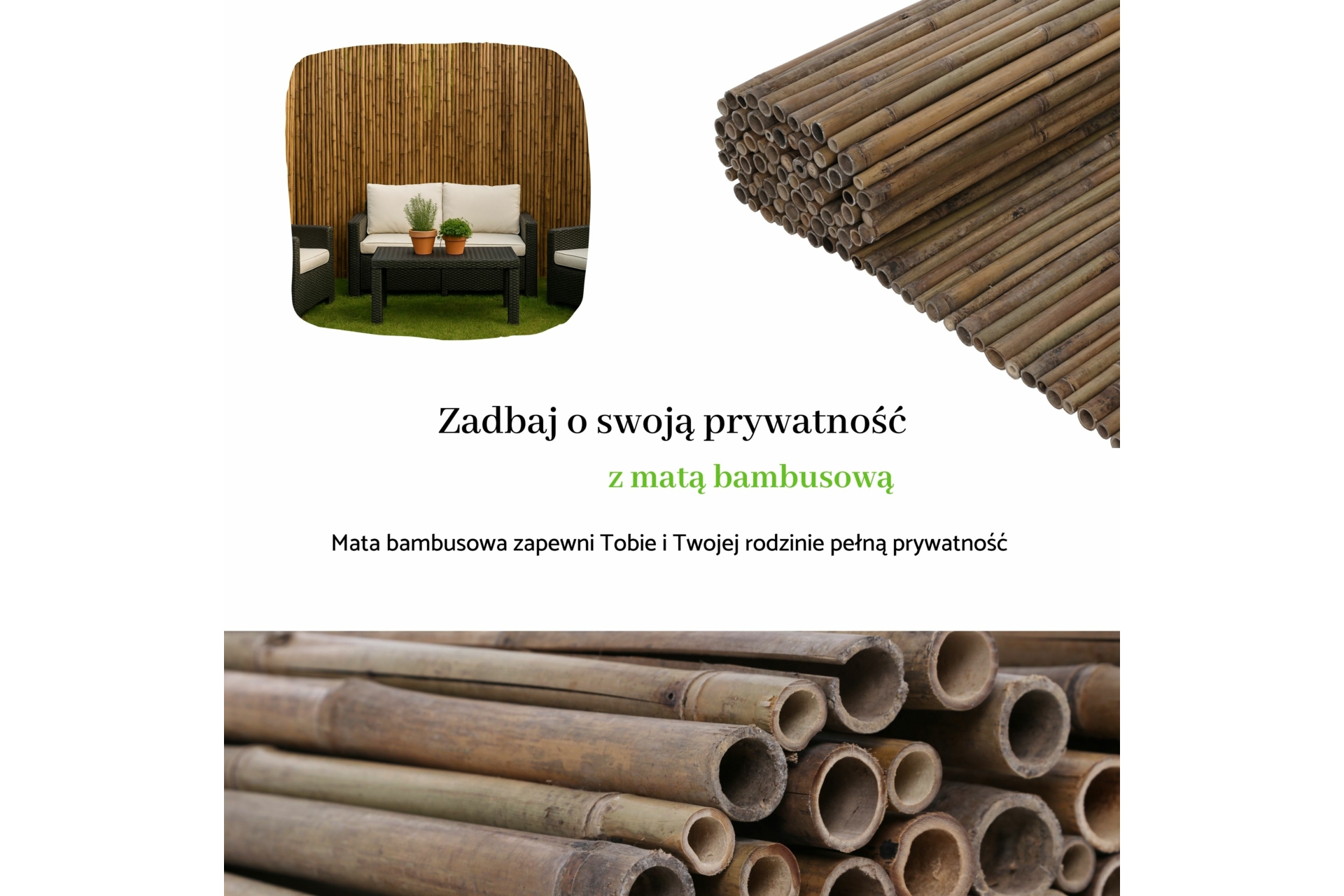 Mata bambusowa 150 x 300 cm