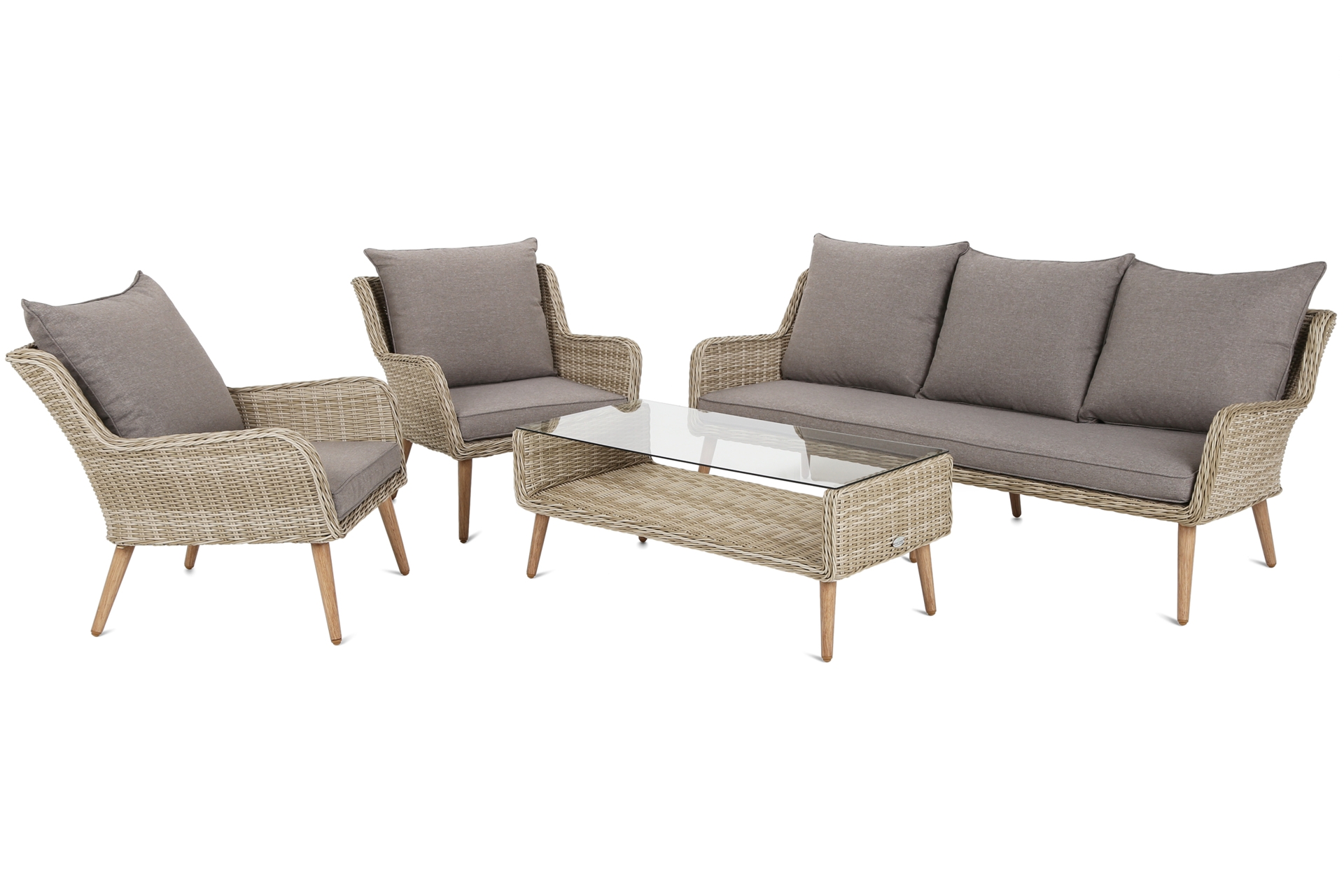 Meble ogrodowe technorattanowe Almeria Beige / Beige Melange