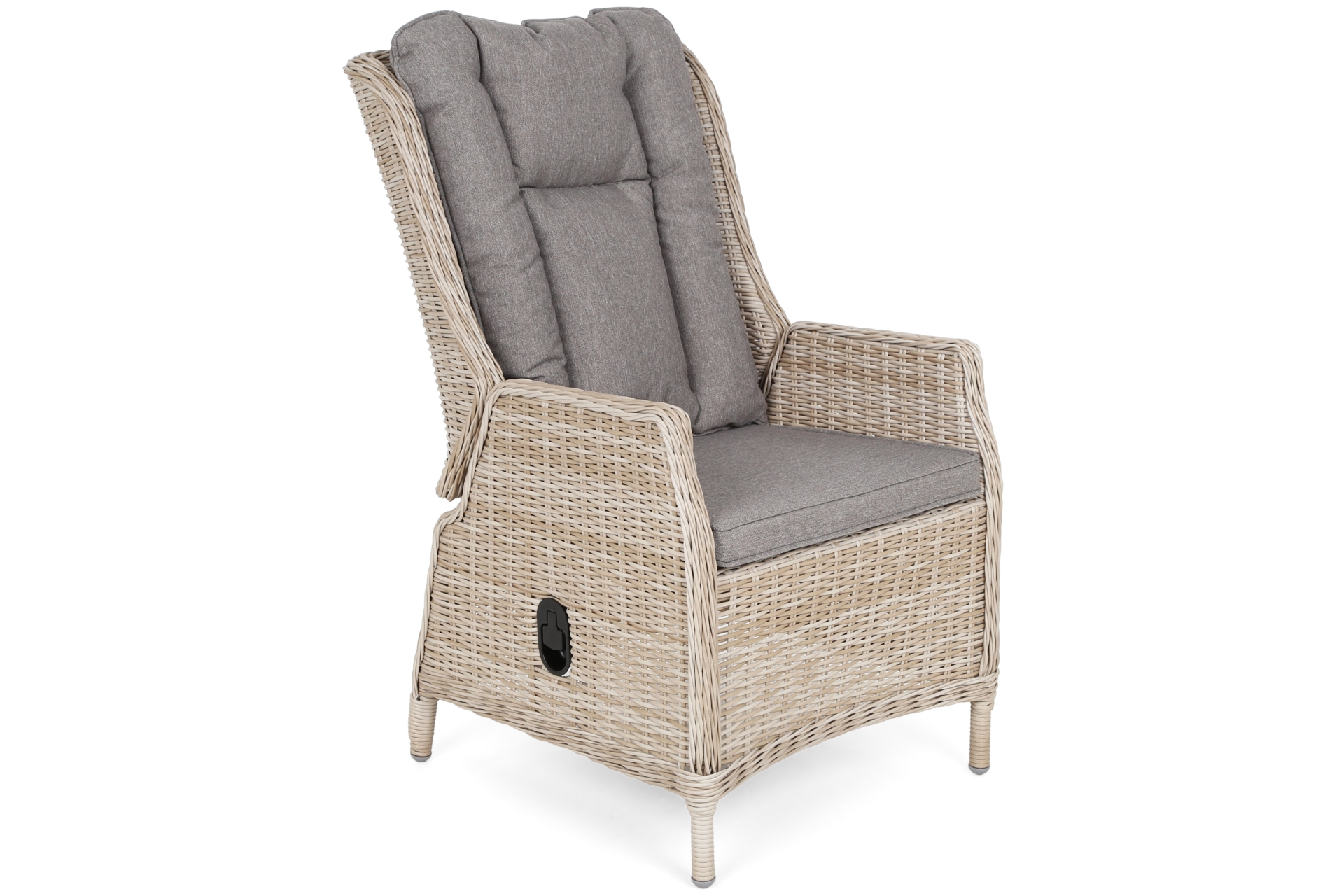 Fotel technorattanowy Bristol Relax Beige / Beige Melange - beżowy - regulowany Fotel technorattanowy Bristol Relax Beige / Beige Melange