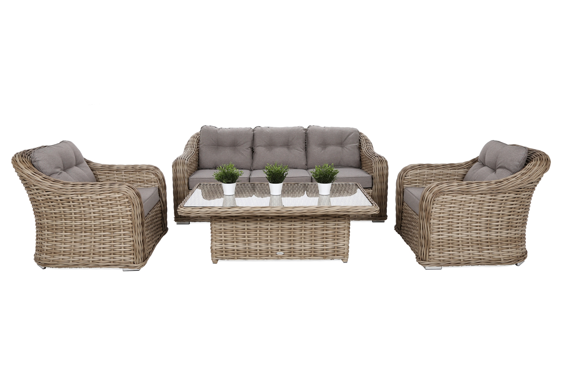 Meble ogrodowe technorattanowe Foggia Flex Beige / Beige Melange