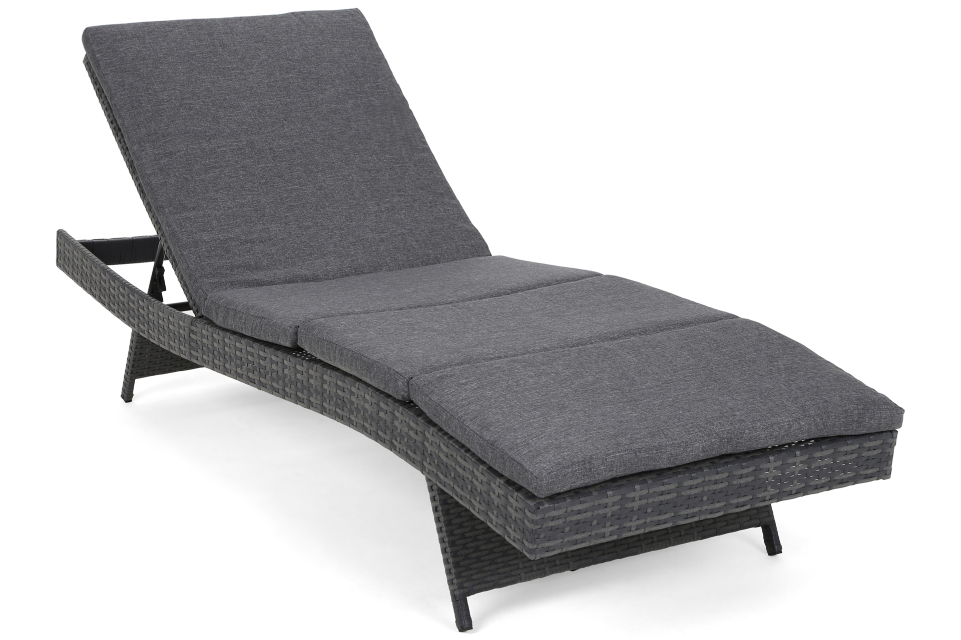 Zestaw leżaków ogrodowych z technorattanu Bora Bora Grey / Grey Melange ze stolikiem