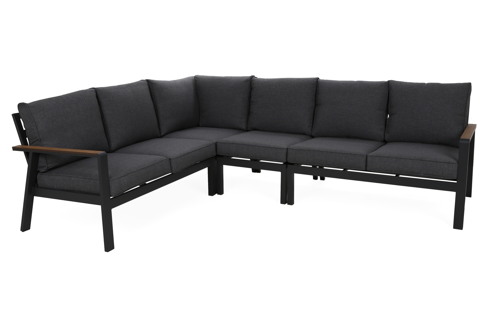 Narożne meble aluminiowe Turyn Dark Grey / Grey Melange