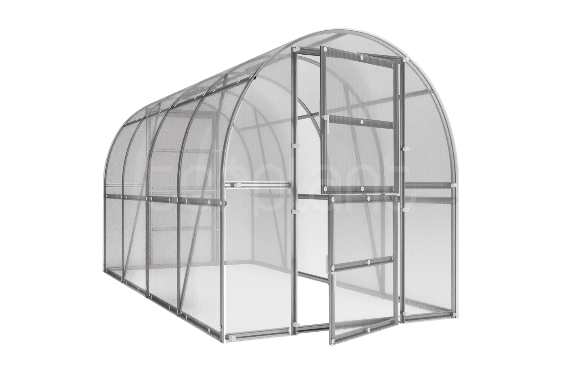 Szklarnia z poliwęglanu 2x4 m Terplant Comfort, poliwęglan 4 mm Szklarnia ogrodowa z poliwęglanu Terplant Comfort 2x4 m