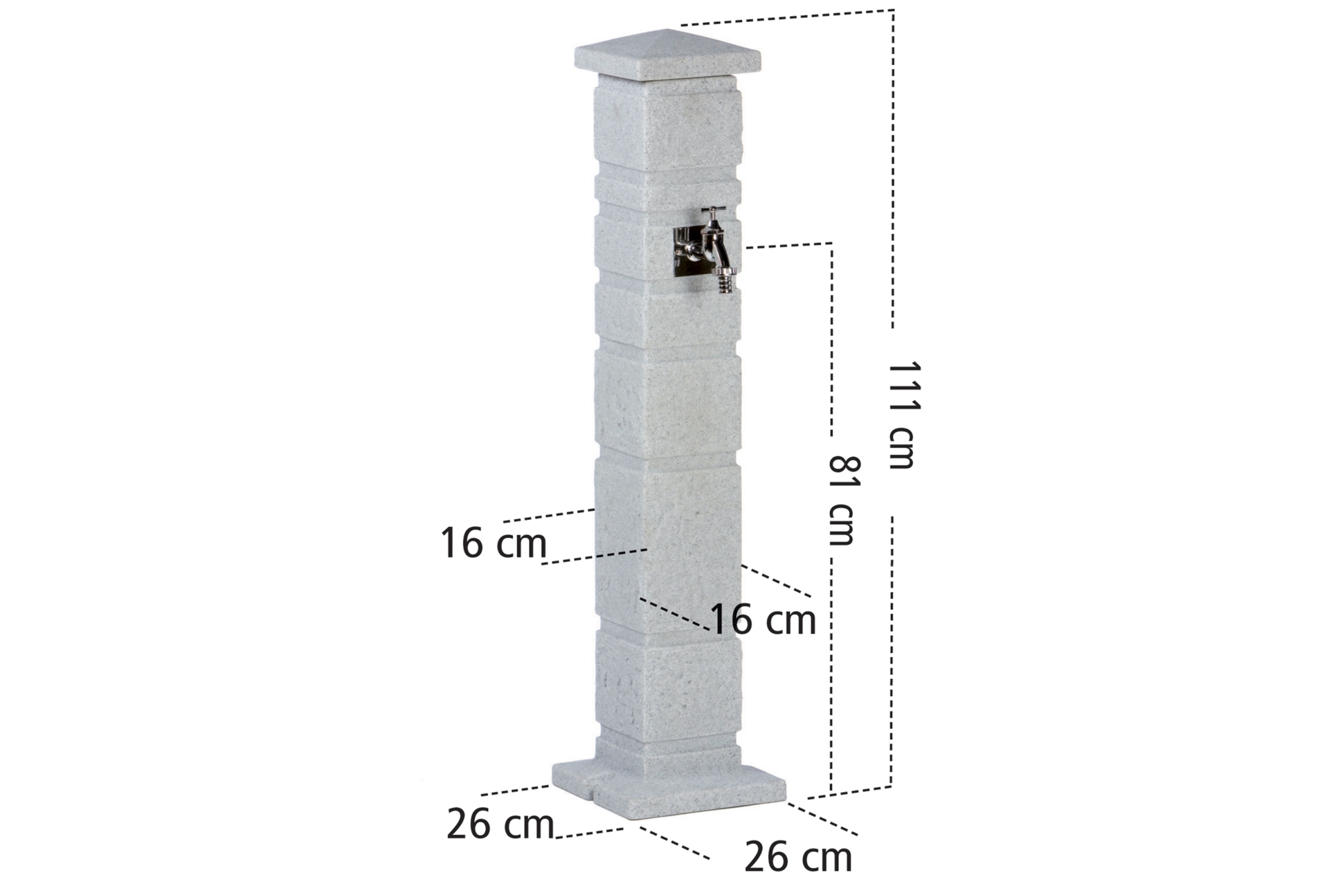 Punkt poboru wody MPI Romana czarny granit