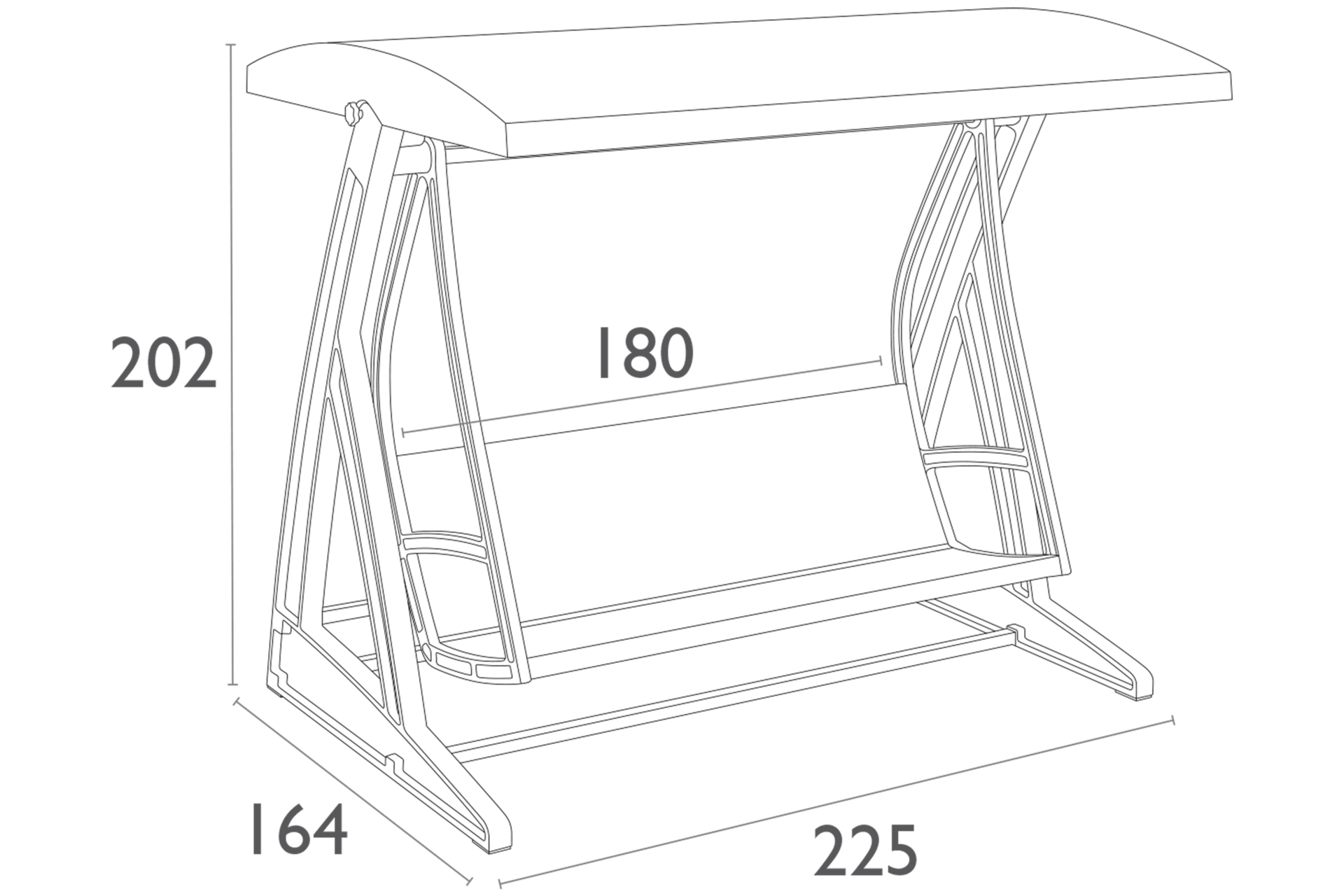 Huśtawka ogrodowa Siesta Hawaii White