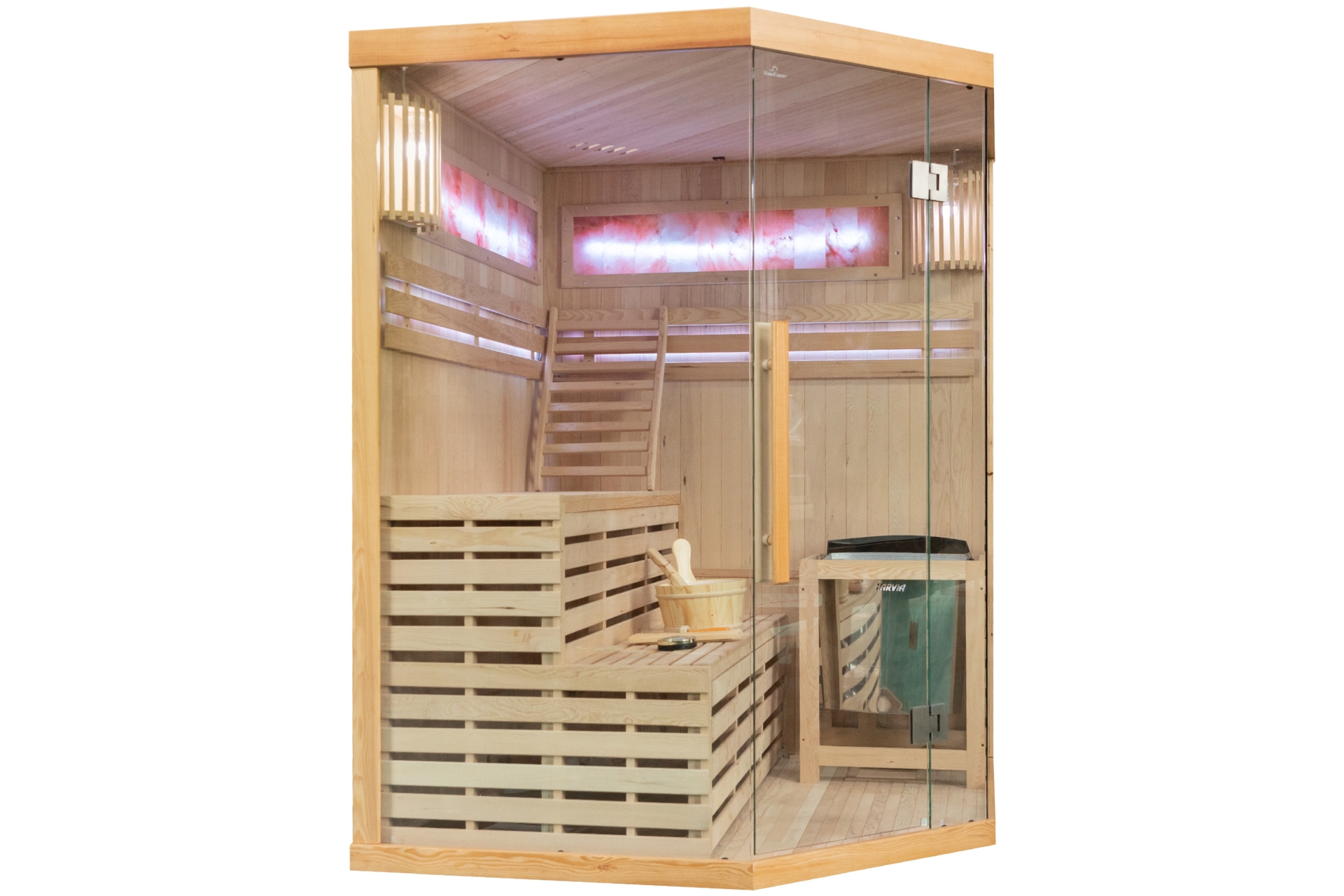 Sauna fińska narożna Nordum Solea 3-osobowa naturalna