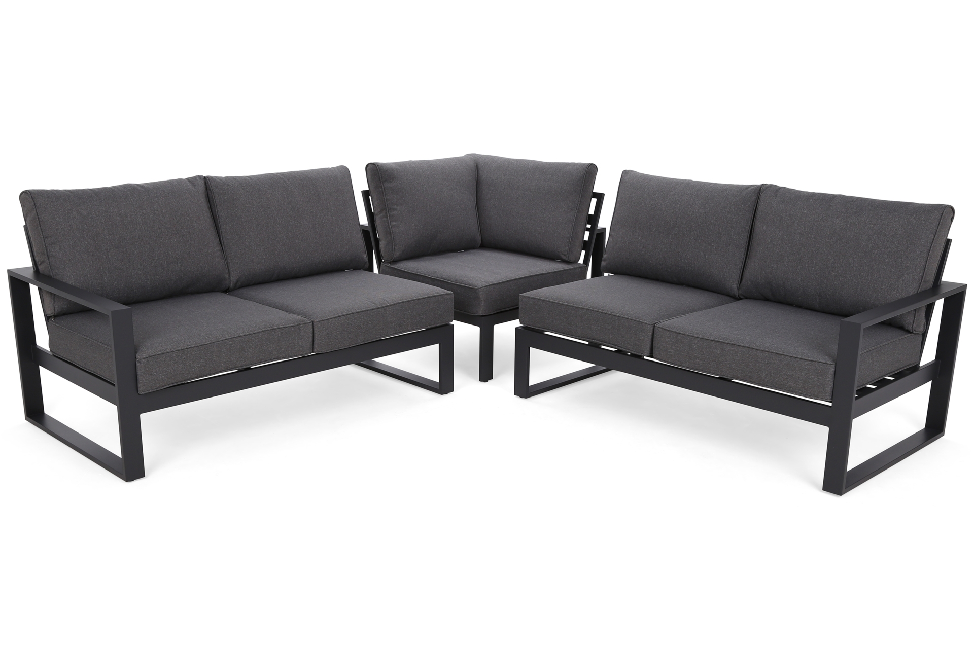 Narożne meble ogrodowe aluminiowe Sorrento Comfort Grey / Grey Melange