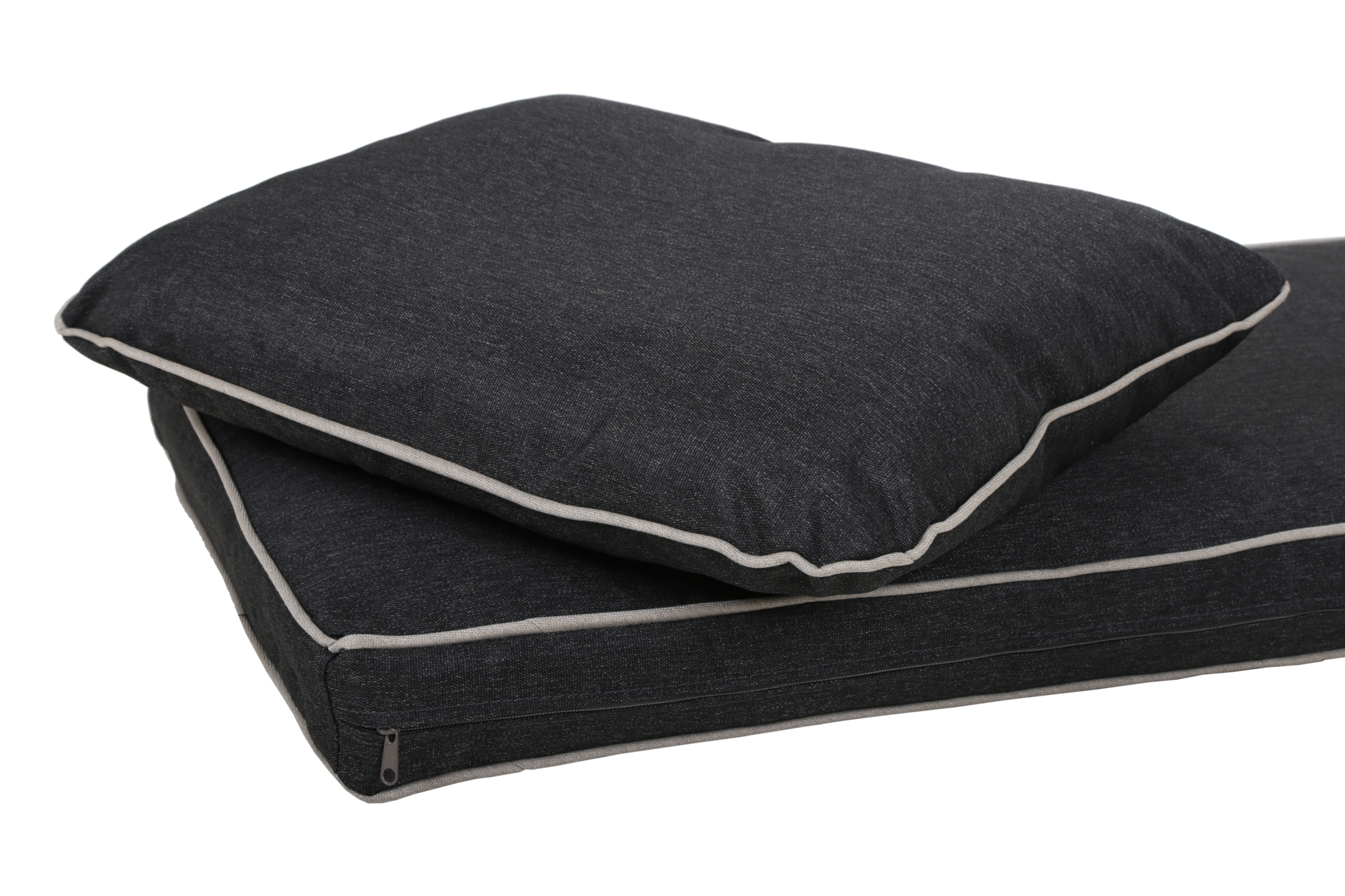 Narożny zestaw mebli ogrodowych Termoli White / Grey