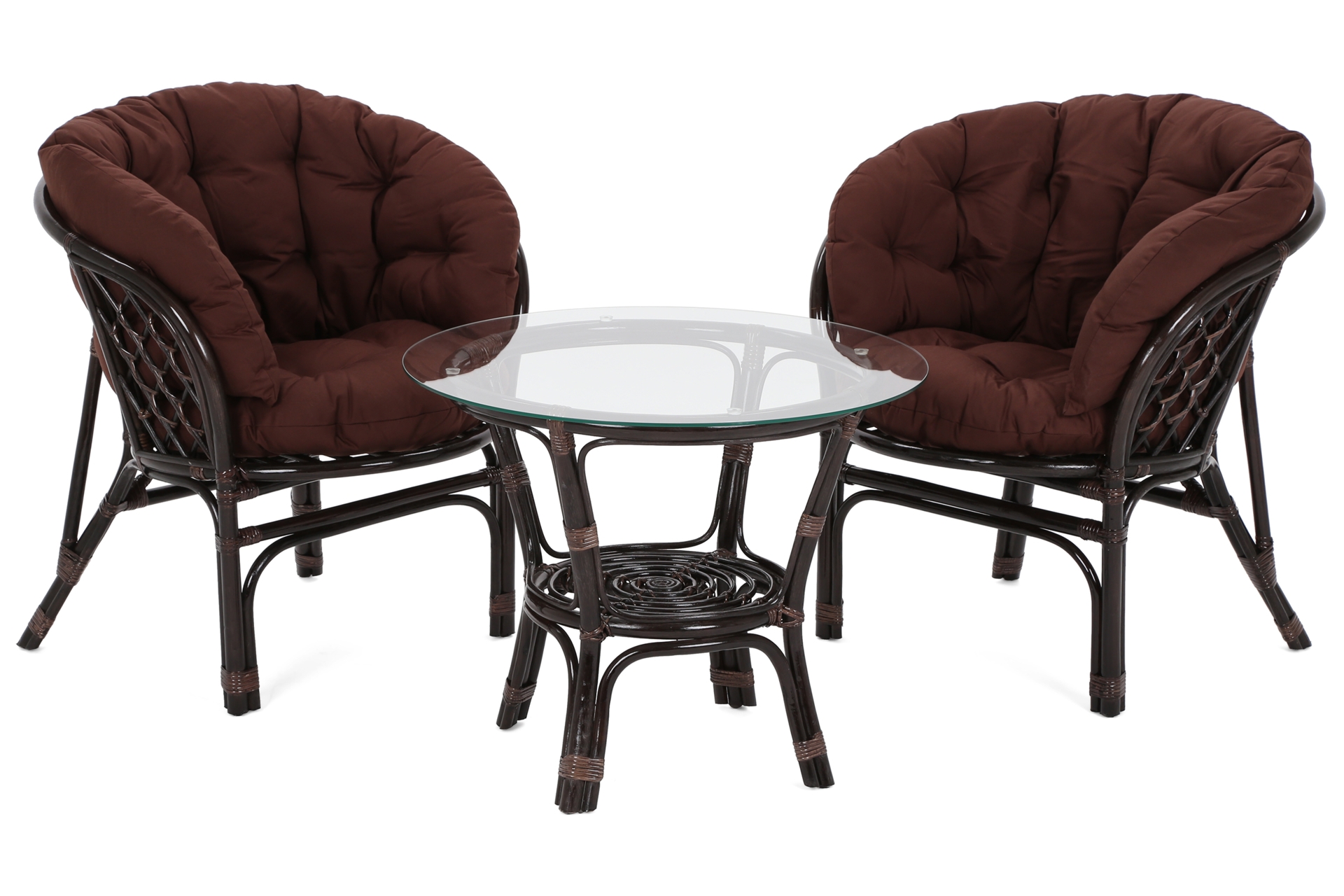 Meble ogrodowe rattanowe Bahama Brown / Brown 2+1