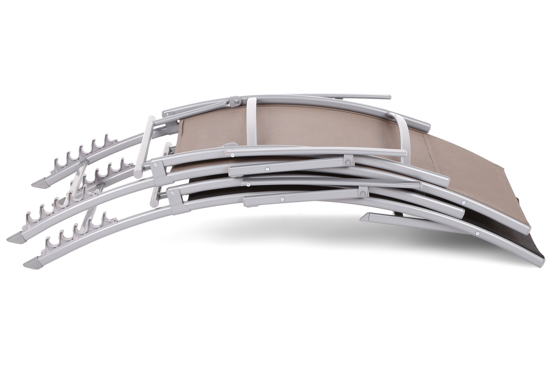 Leżak ogrodowy metalowy Summer Silver / Black