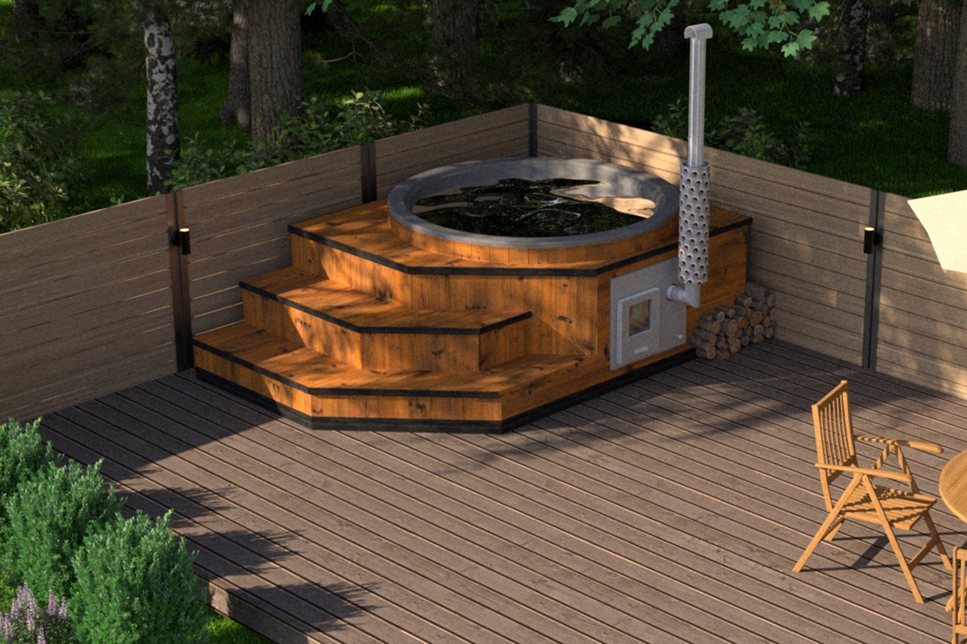 Balia ogrodowa Hobbit Lux Hot Tub 313 x 210 cm