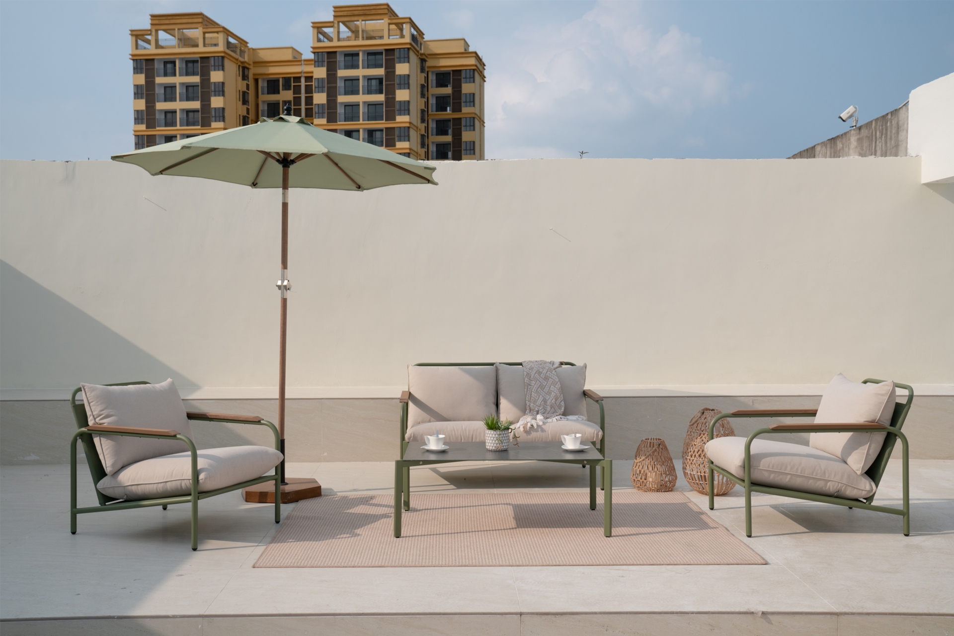 Meble ogrodowe aluminiowe Como Grey / Grey