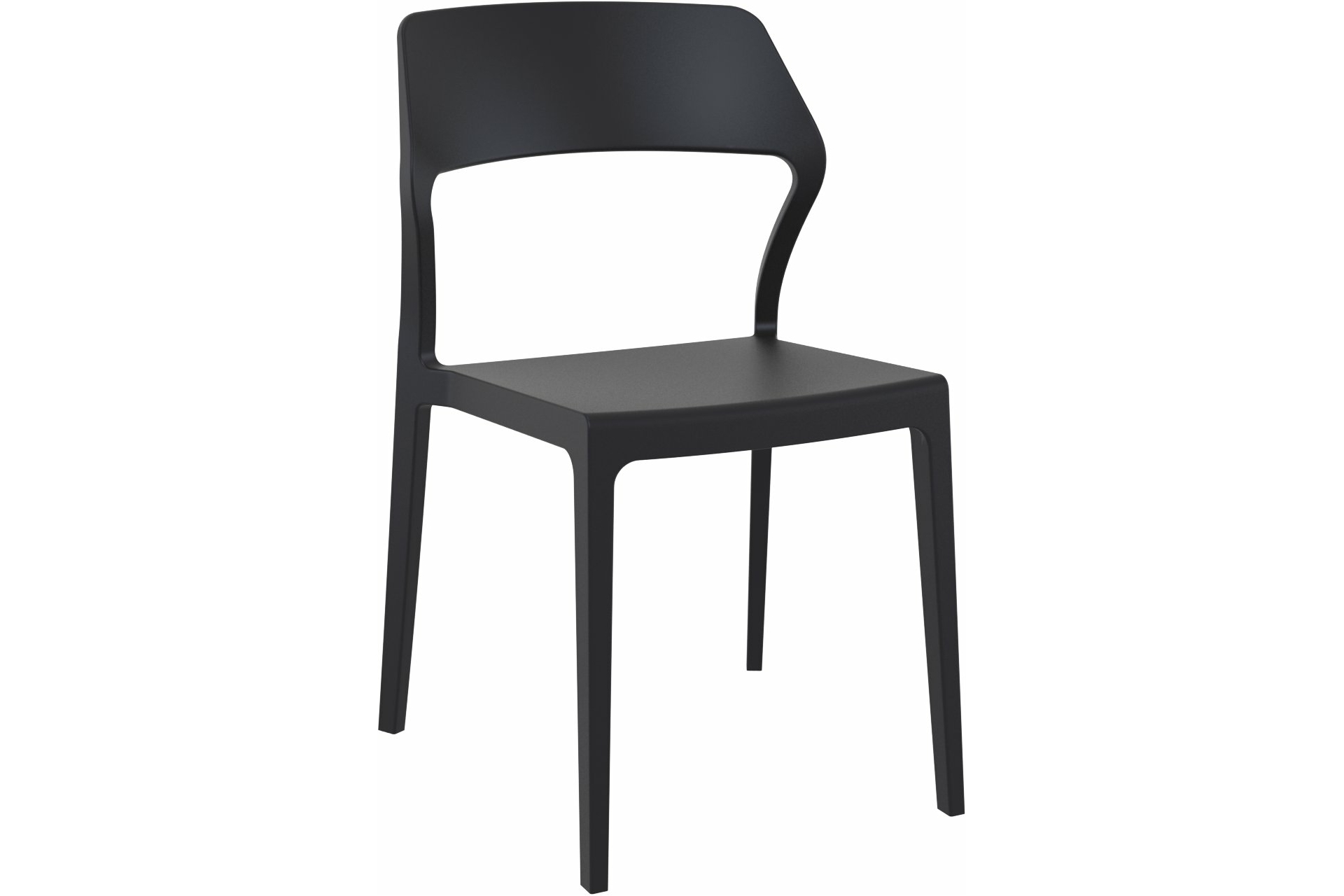 Krzesło Siesta Snow - czarne z polipropylenu Krzesło Siesta Snow Black